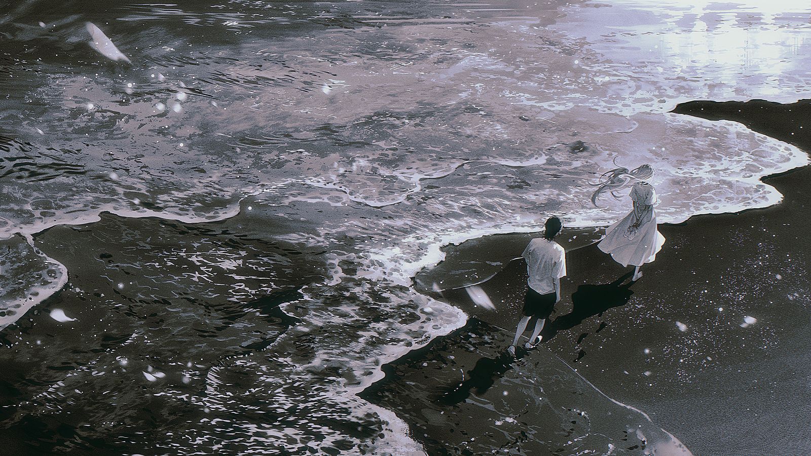 ——散步插画图片壁纸