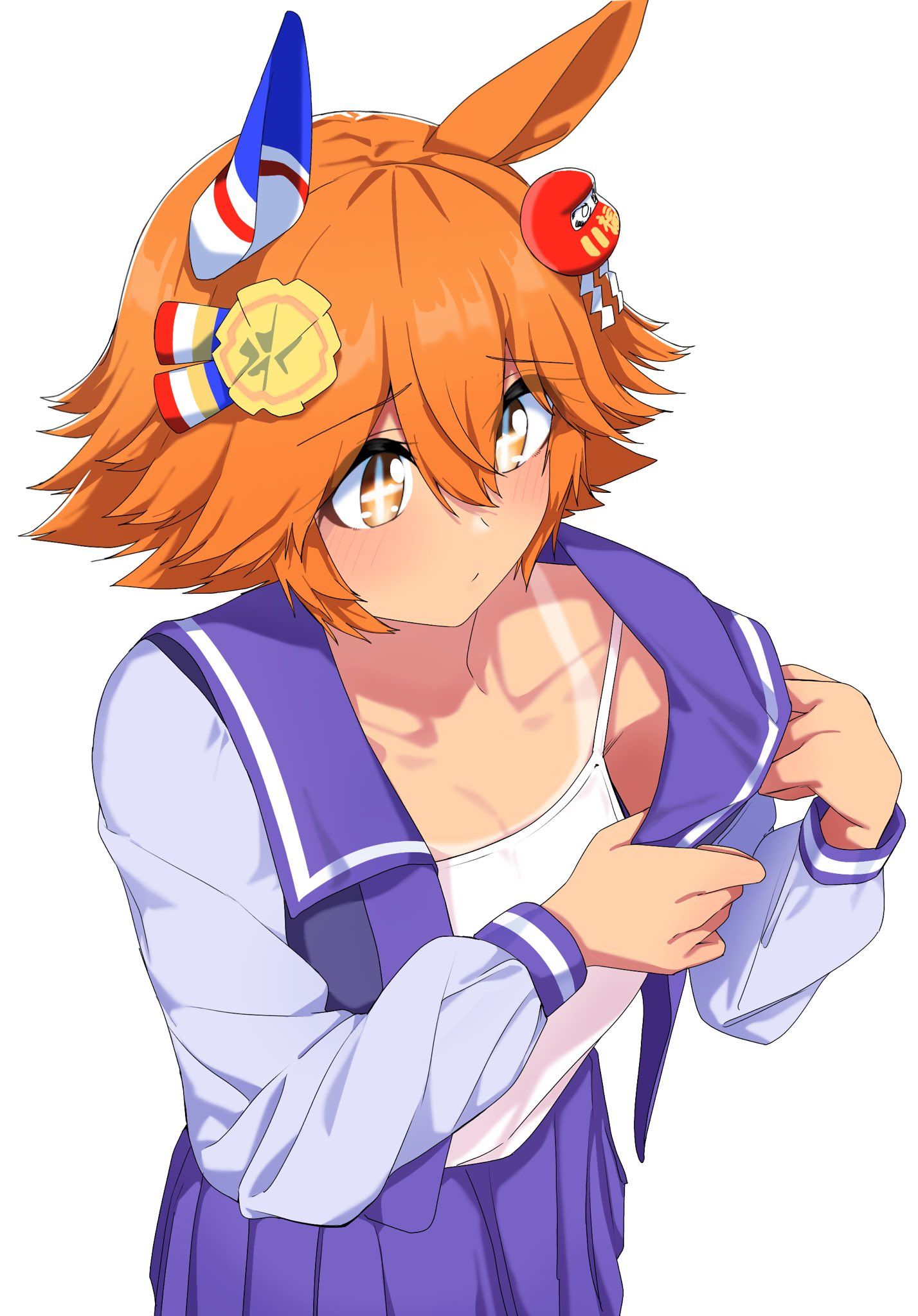 晒黑剩下的小福插画图片壁纸