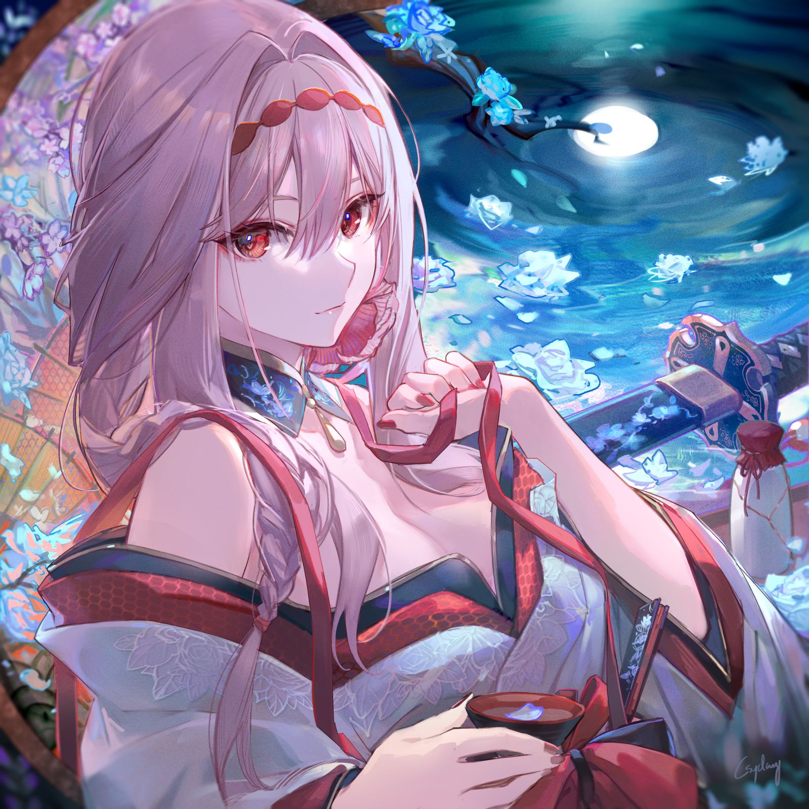 蓮花插画图片壁纸