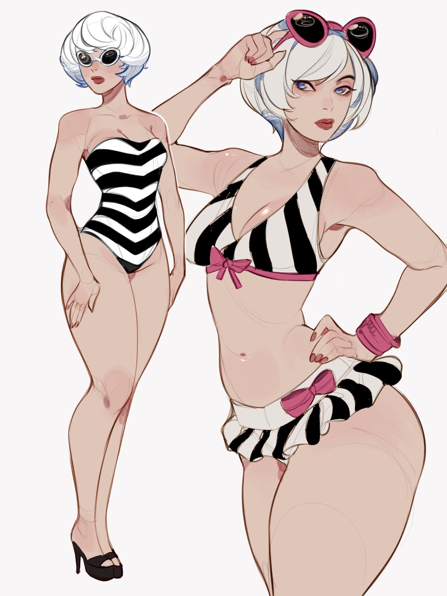 2Bikini插画图片壁纸