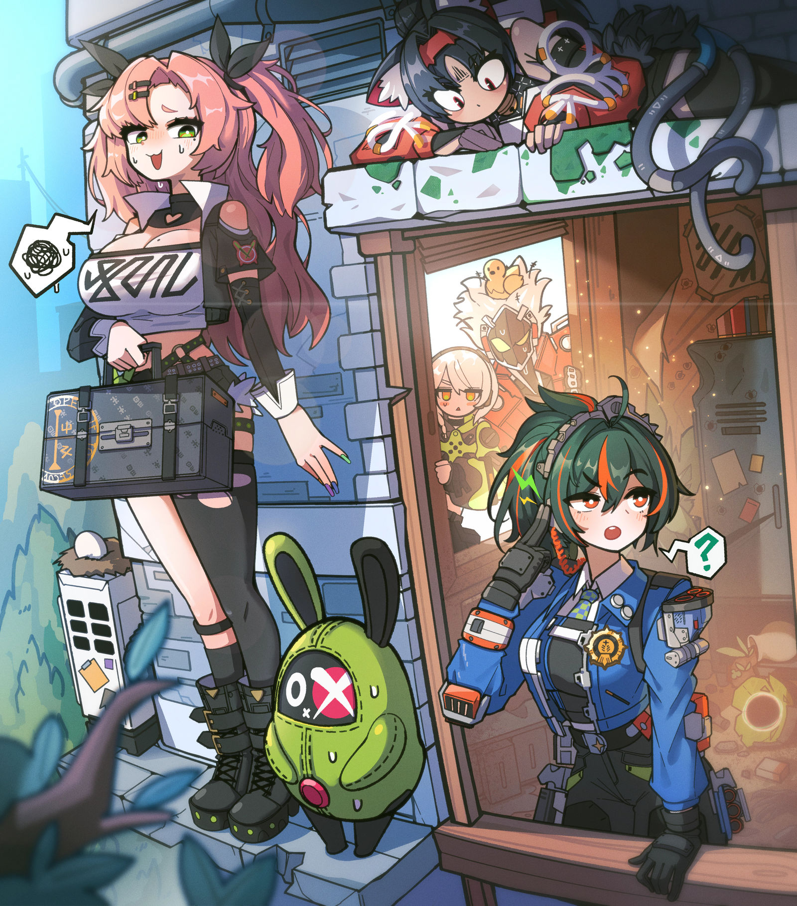 捉迷藏插画图片壁纸