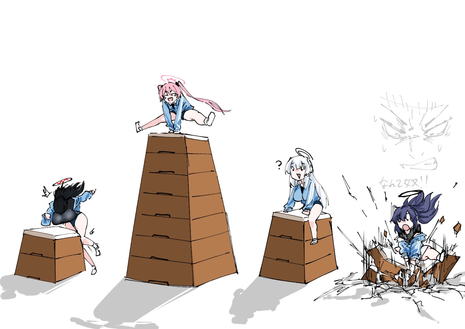 研讨会跳箱插画图片壁纸