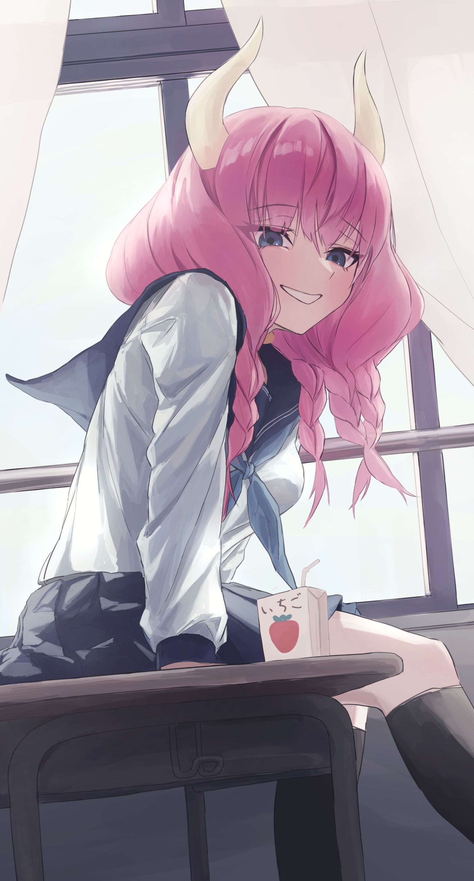 水手服的外套插画图片壁纸