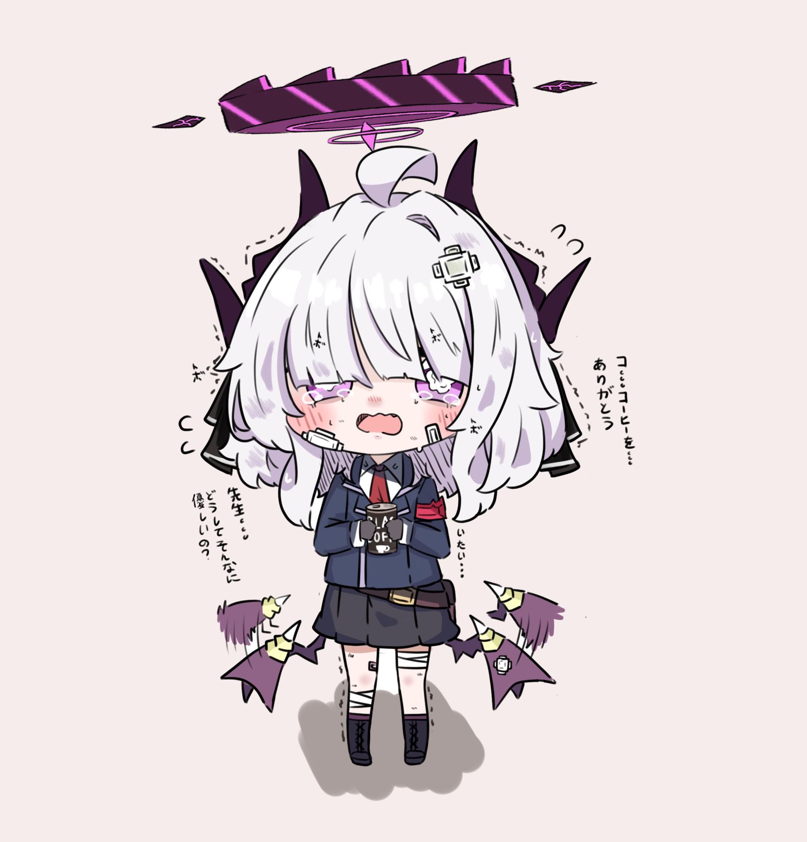 今天小莫也很辛苦。。。插画图片壁纸