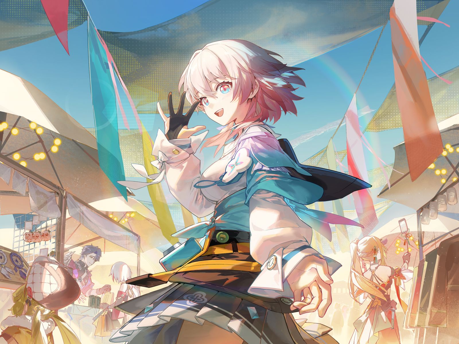 一份落款为三月七的包裹插画图片壁纸