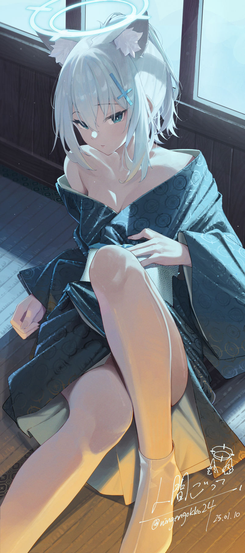 月下美人插画图片壁纸