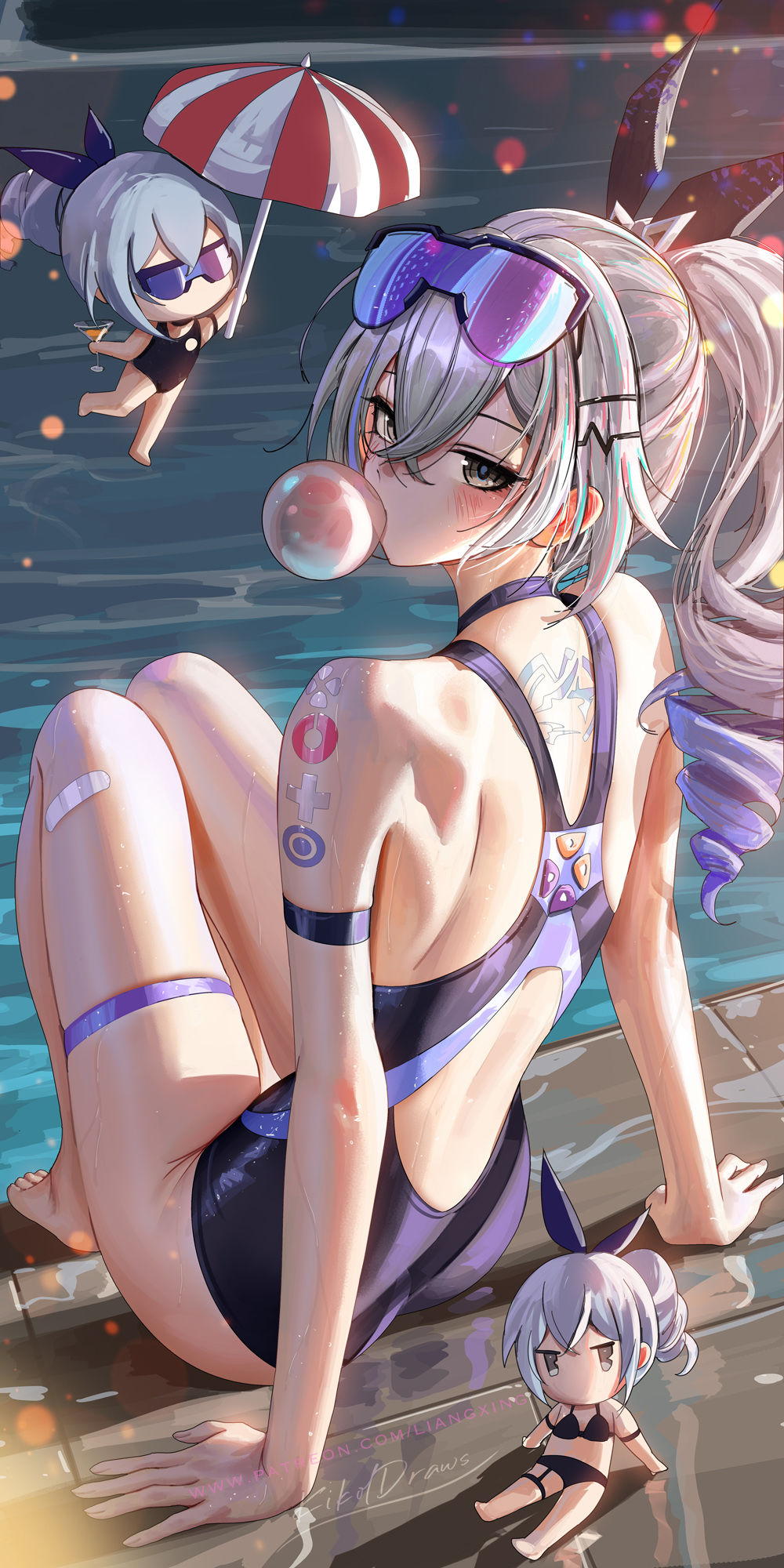 Silver Wolf swimsuit插画图片壁纸