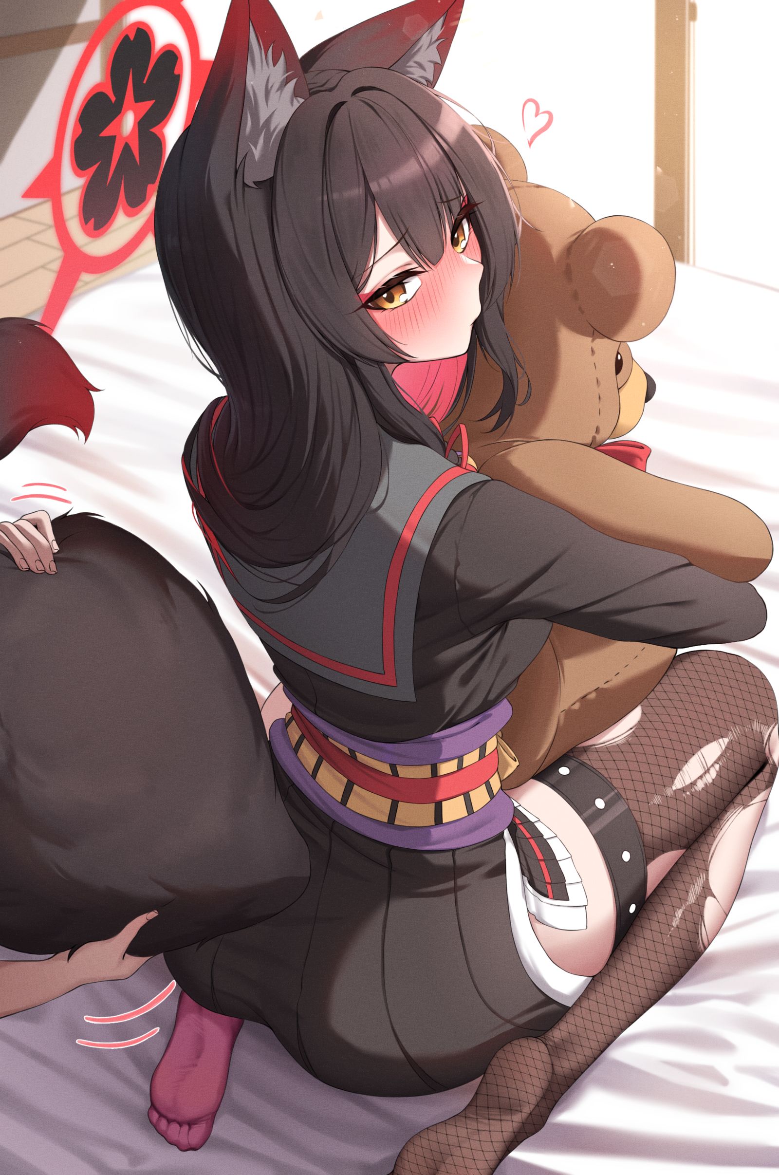 非常摸Wakamo尾巴插画图片壁纸