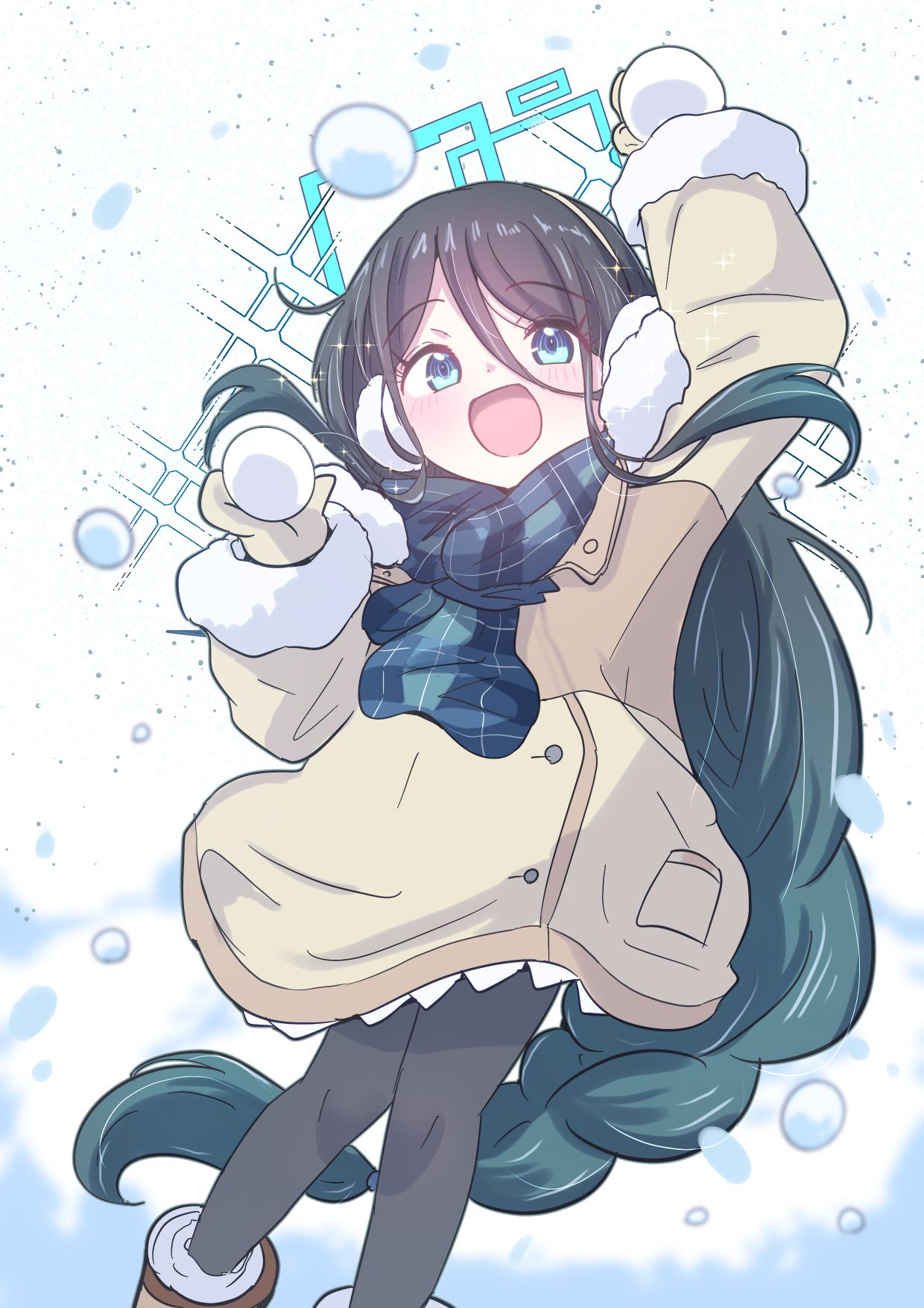 天童爱丽丝（打雪仗Ver.）插画图片壁纸