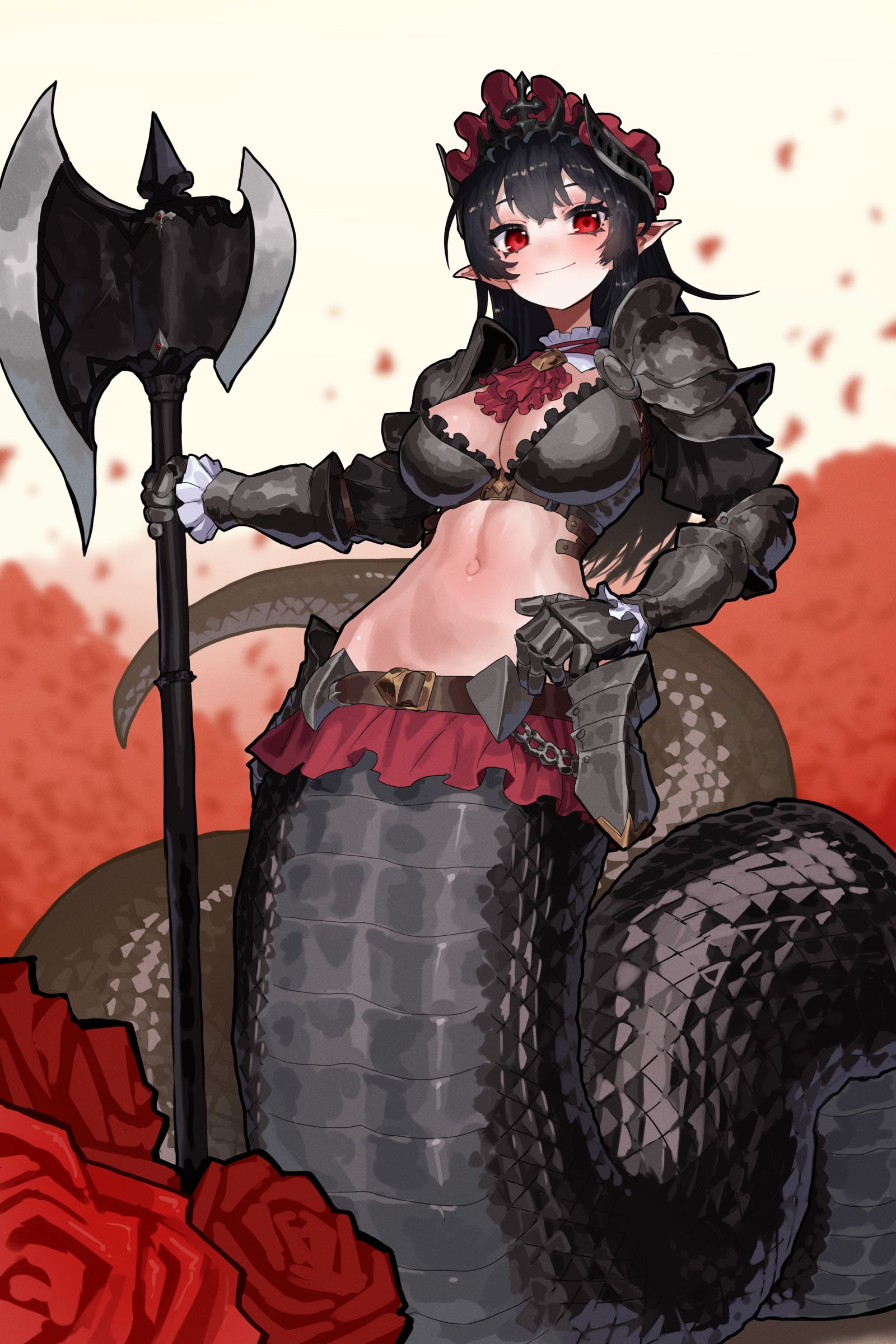 铠甲拉米亚插画图片壁纸