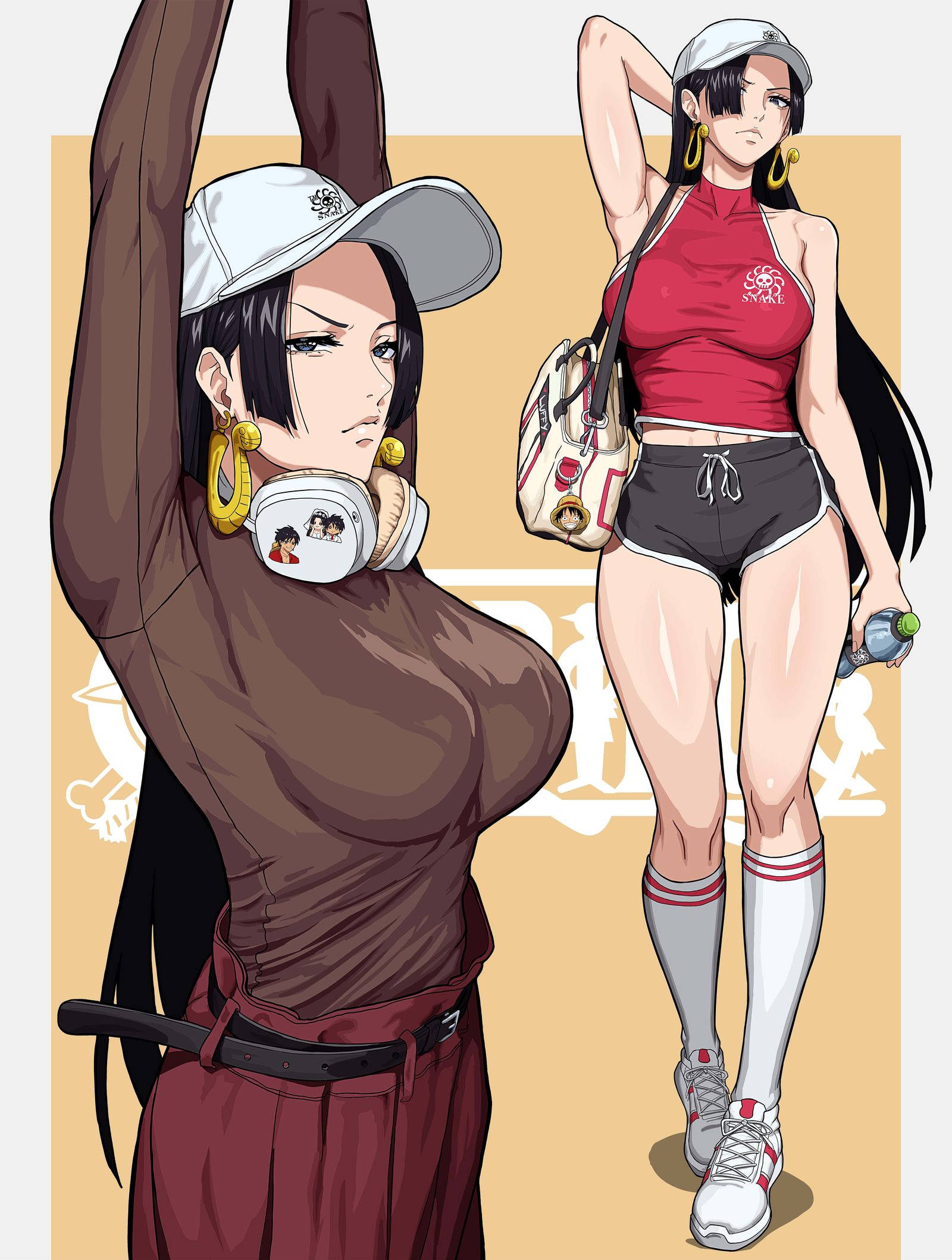 休闲的汉考克插画图片壁纸