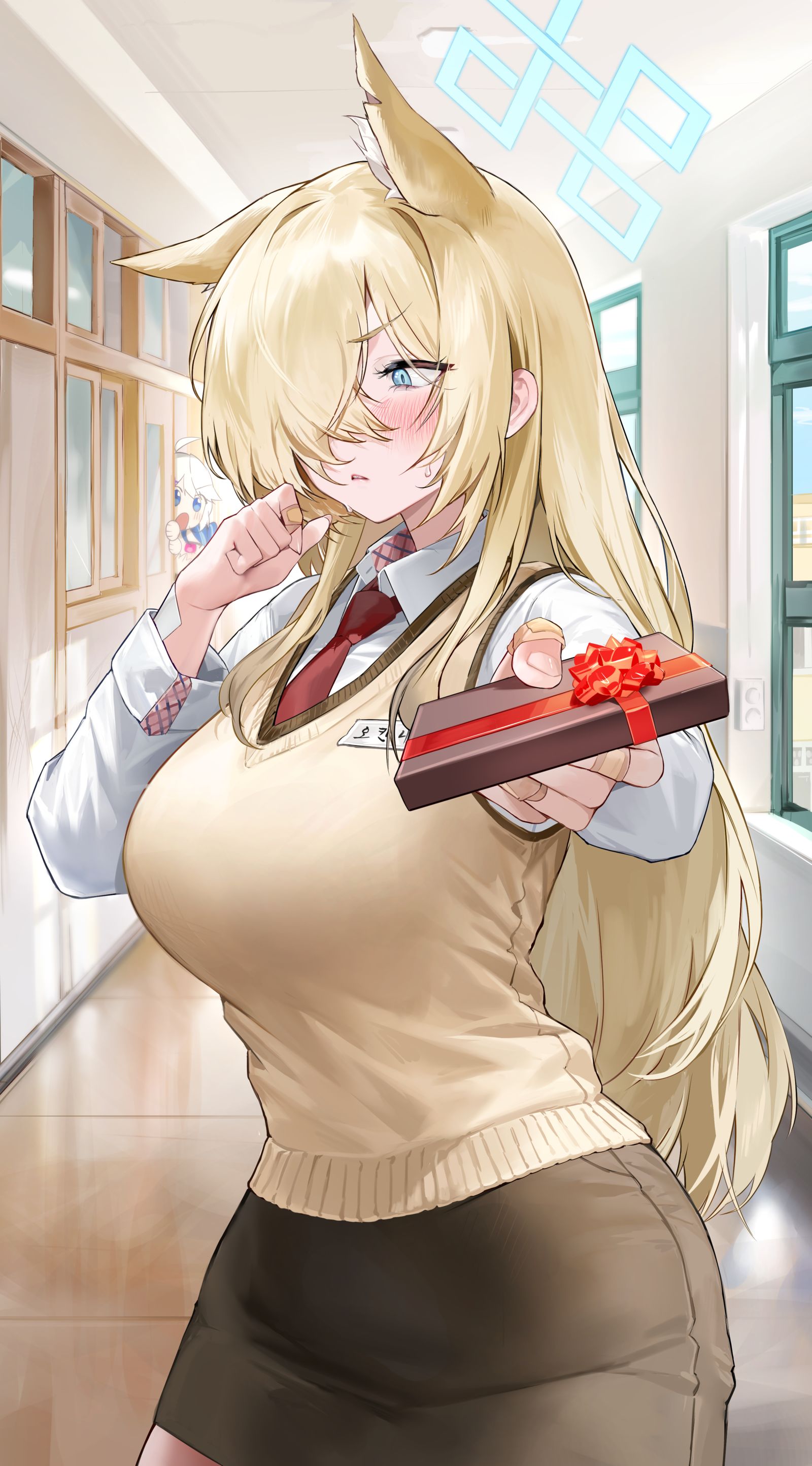 偷偷送给你的巧克力插画图片壁纸