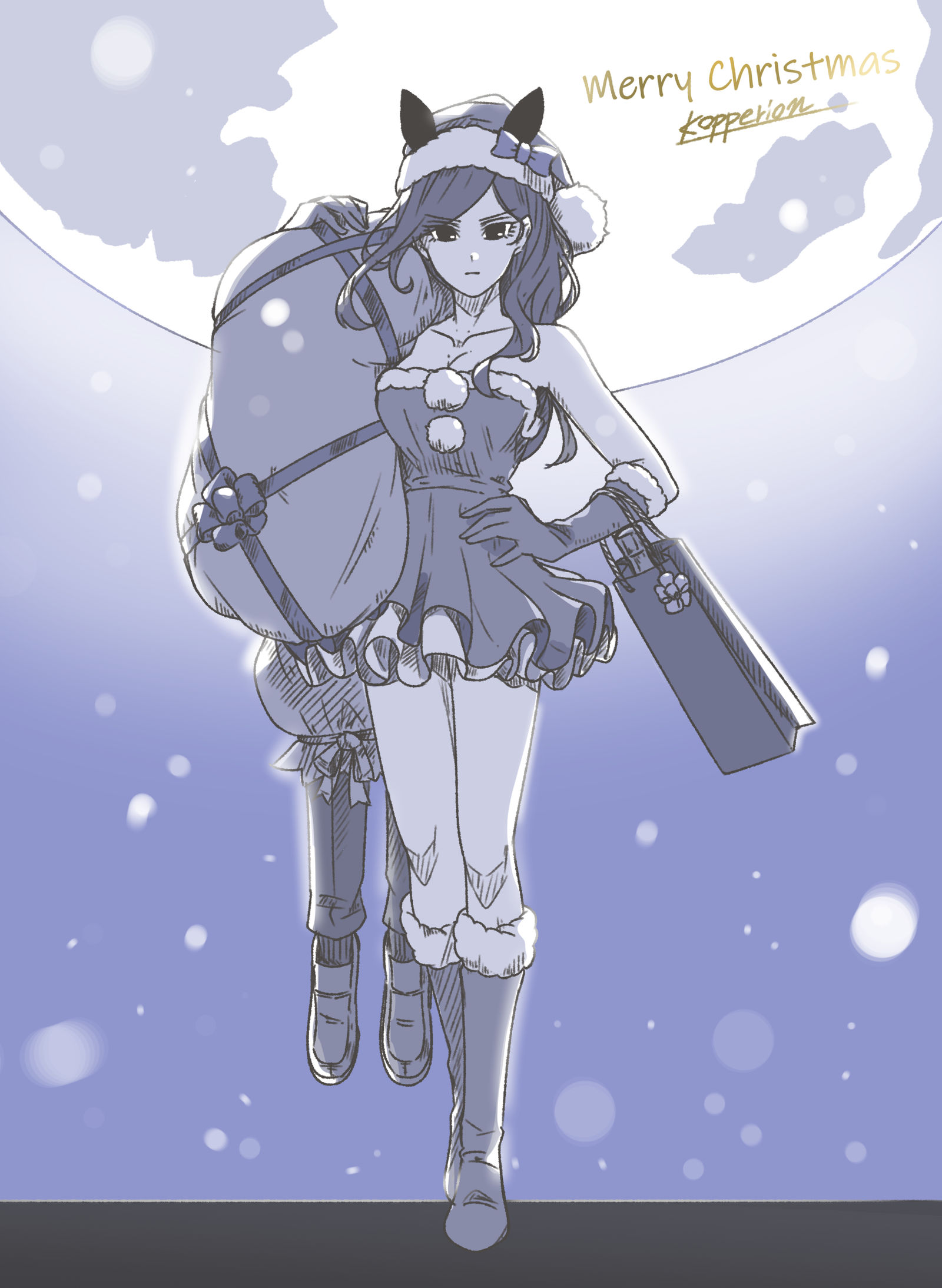 为了爱的担当，带来了最好的礼物的姐姐圣诞老人