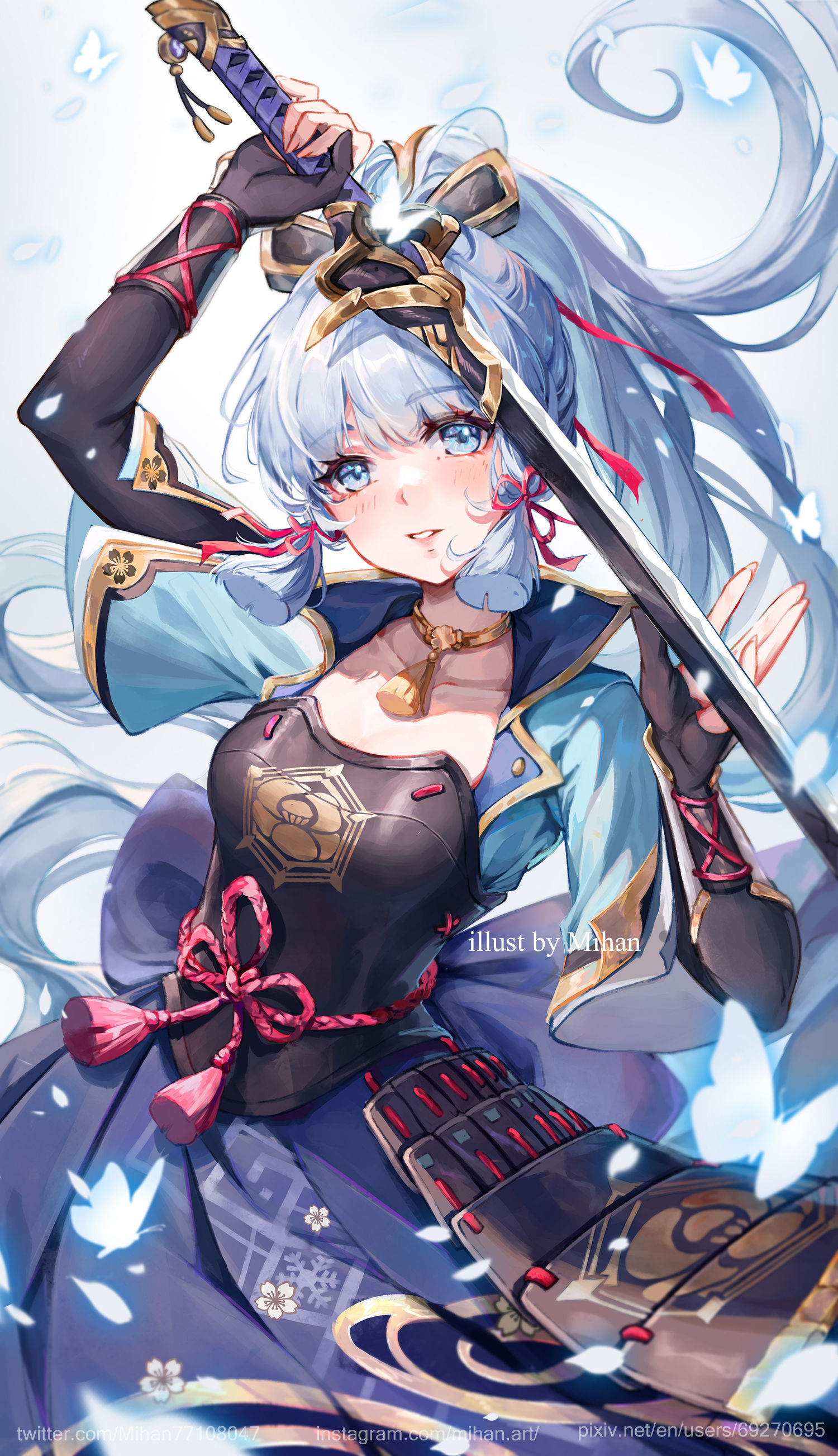 Ayaka Kamisato插画图片壁纸