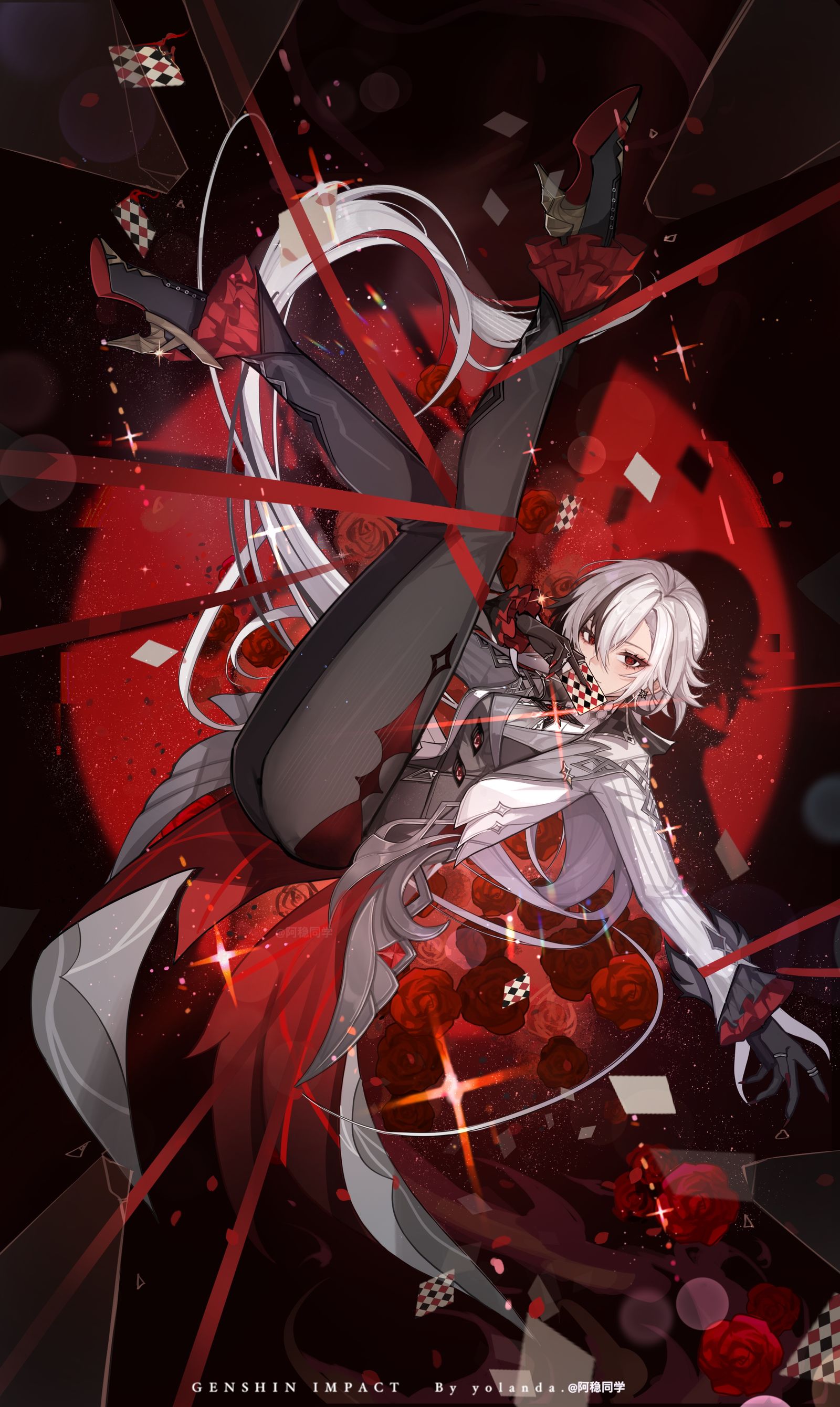 arlecchino插画图片壁纸