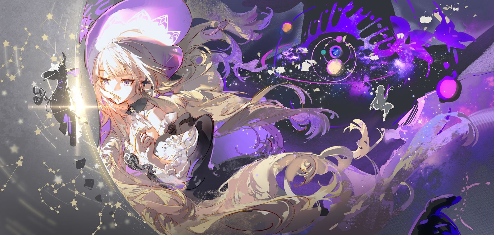 宇宙泡泡插画图片壁纸