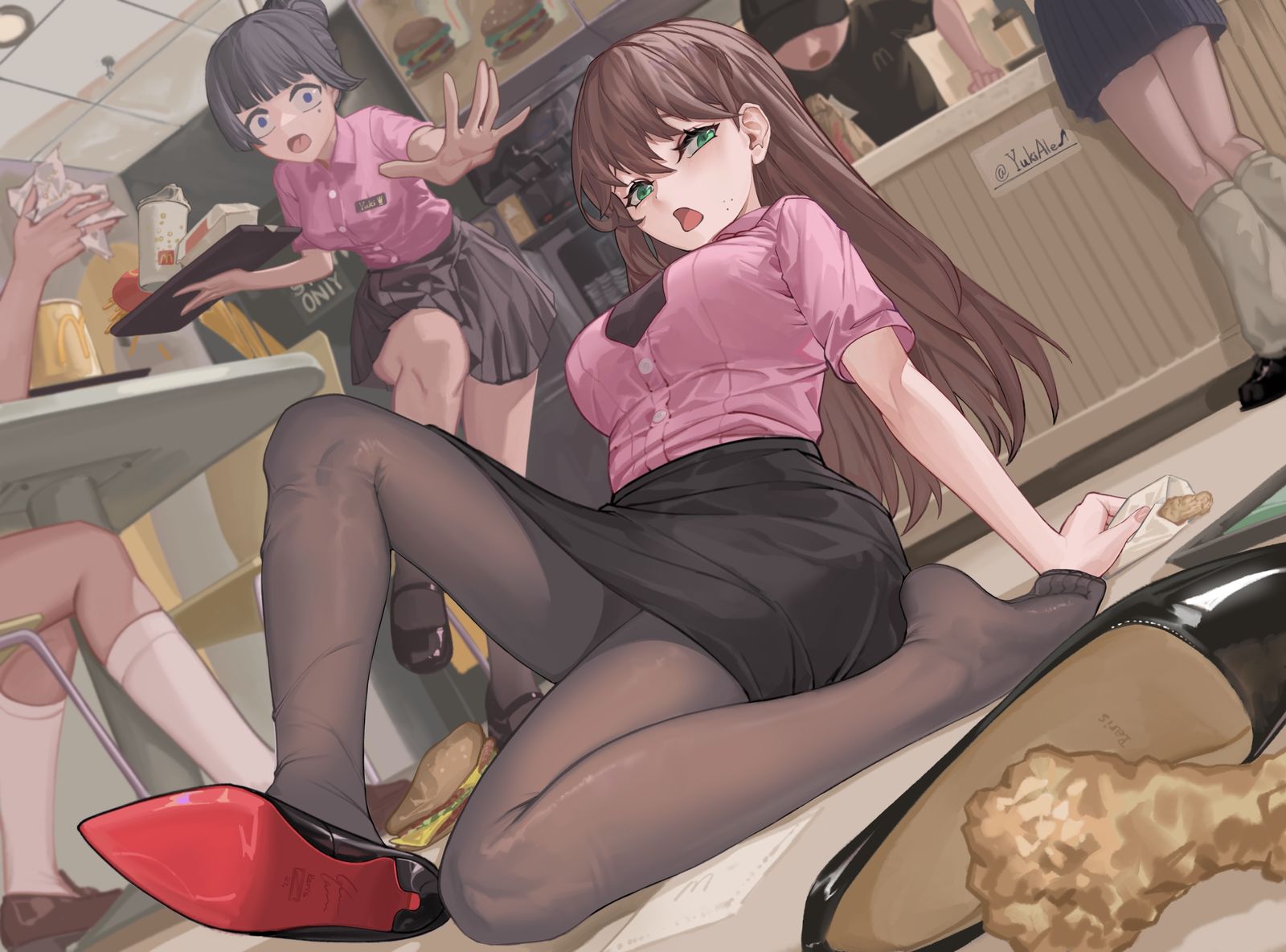 摔倒了！！！！插画图片壁纸