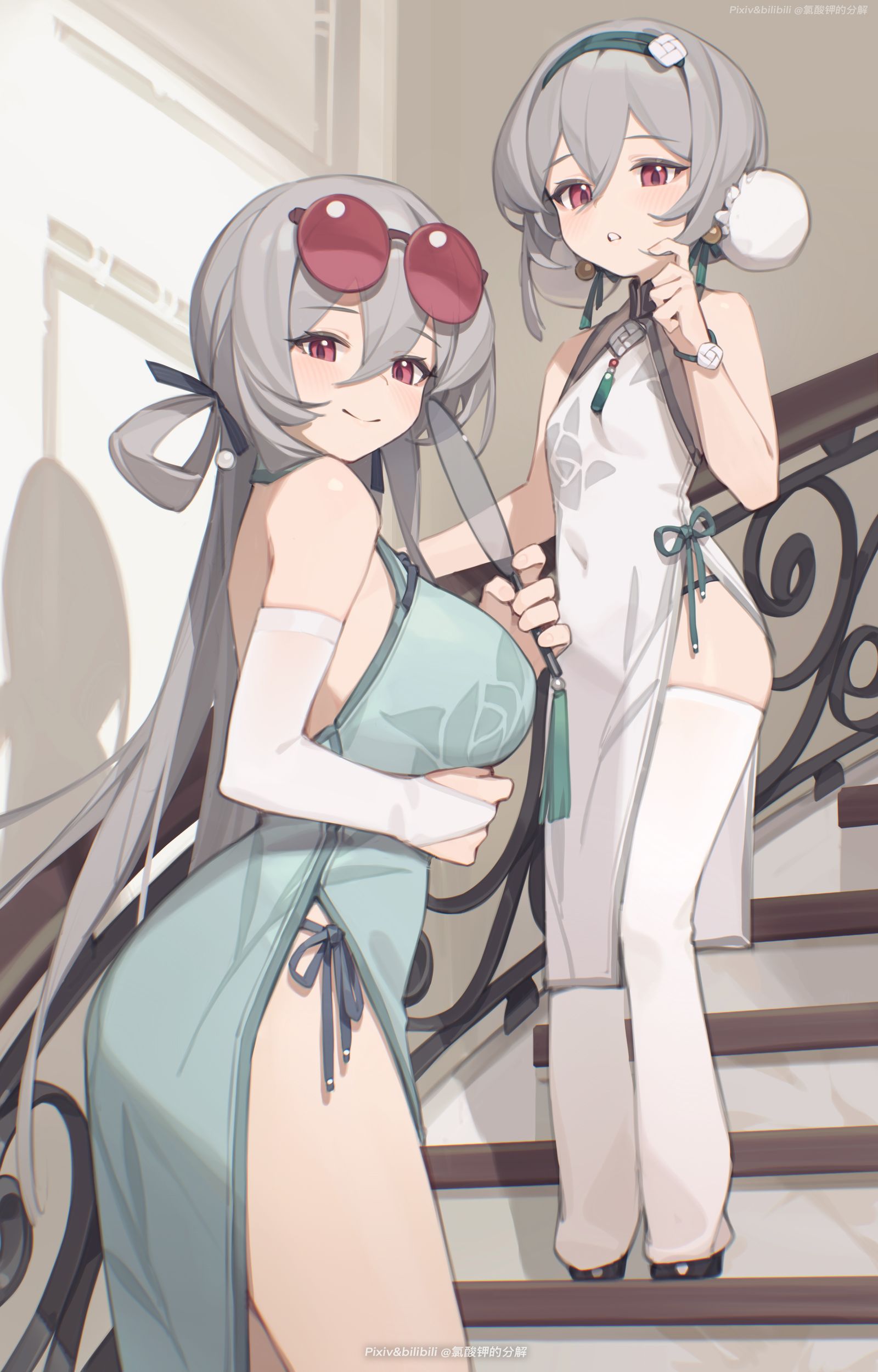 看板娘新衣装的图插画图片壁纸