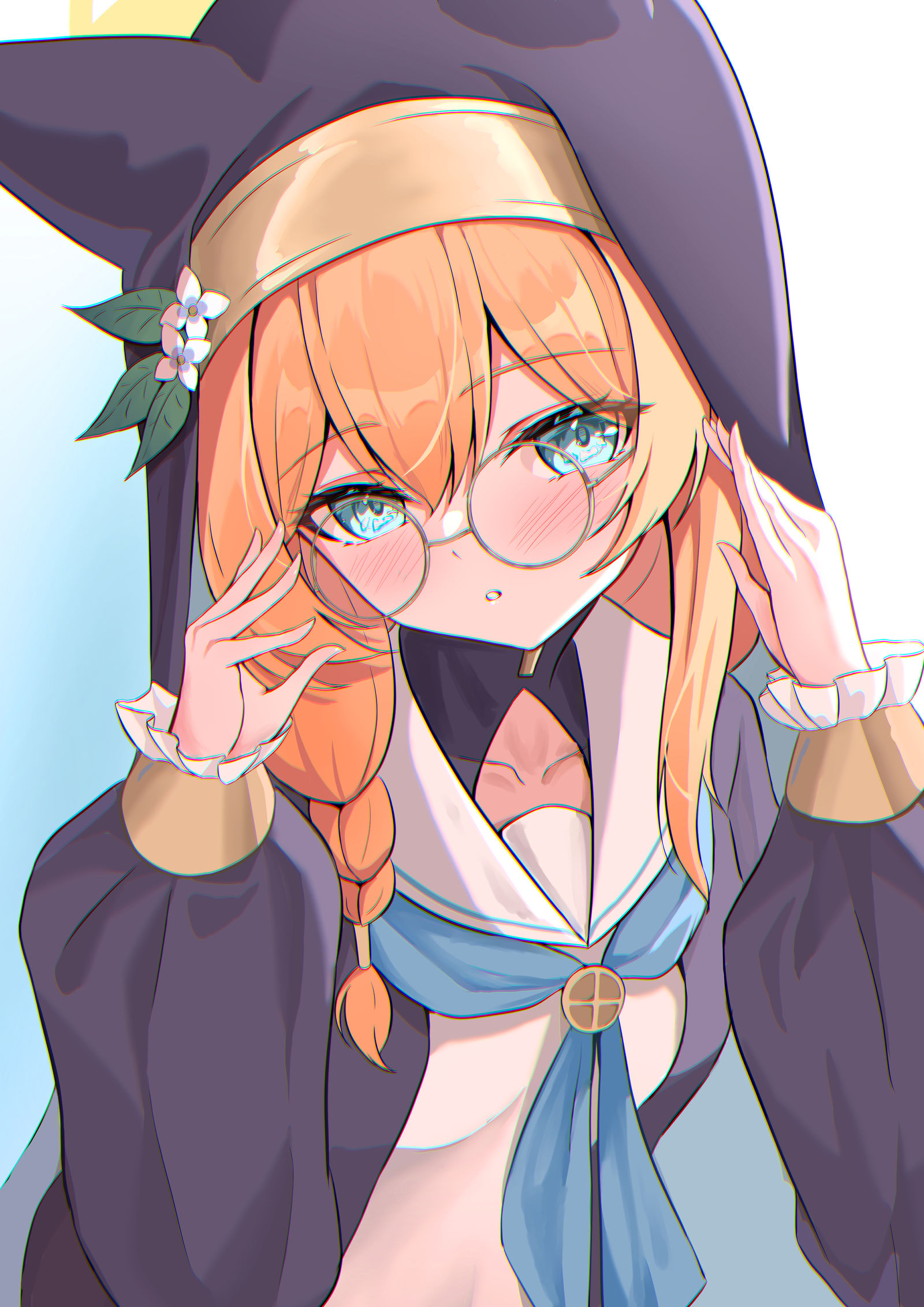 眼镜玛丽插画图片壁纸