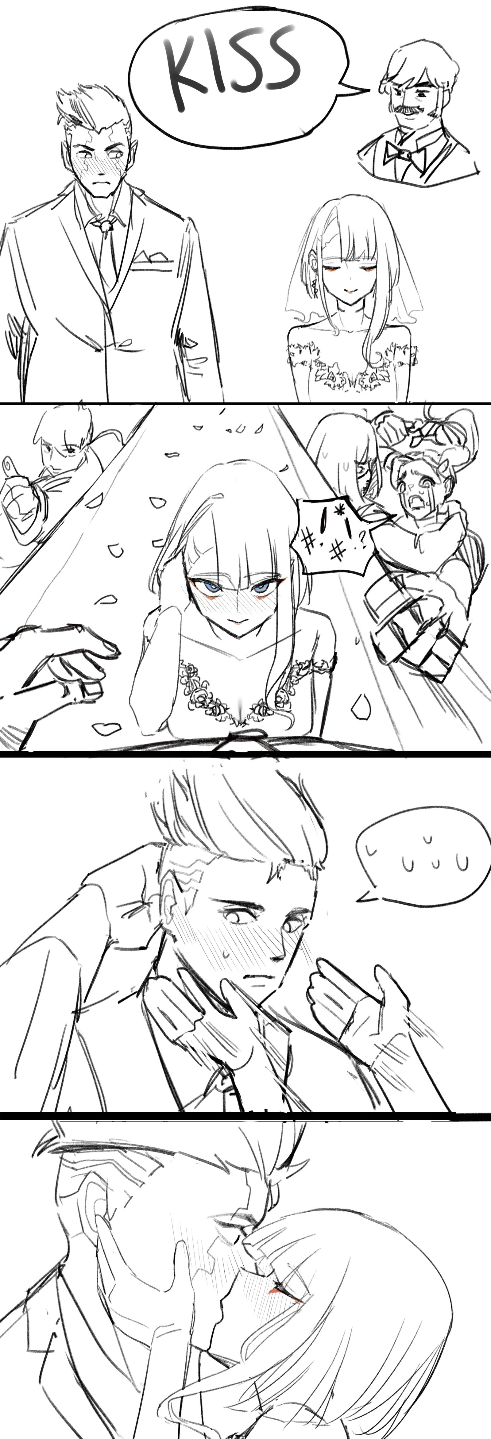 LUCY MARRIAGE WITH DAVID插画图片壁纸