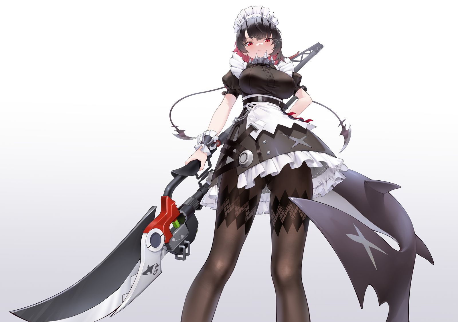 鲨鱼妹插画图片壁纸