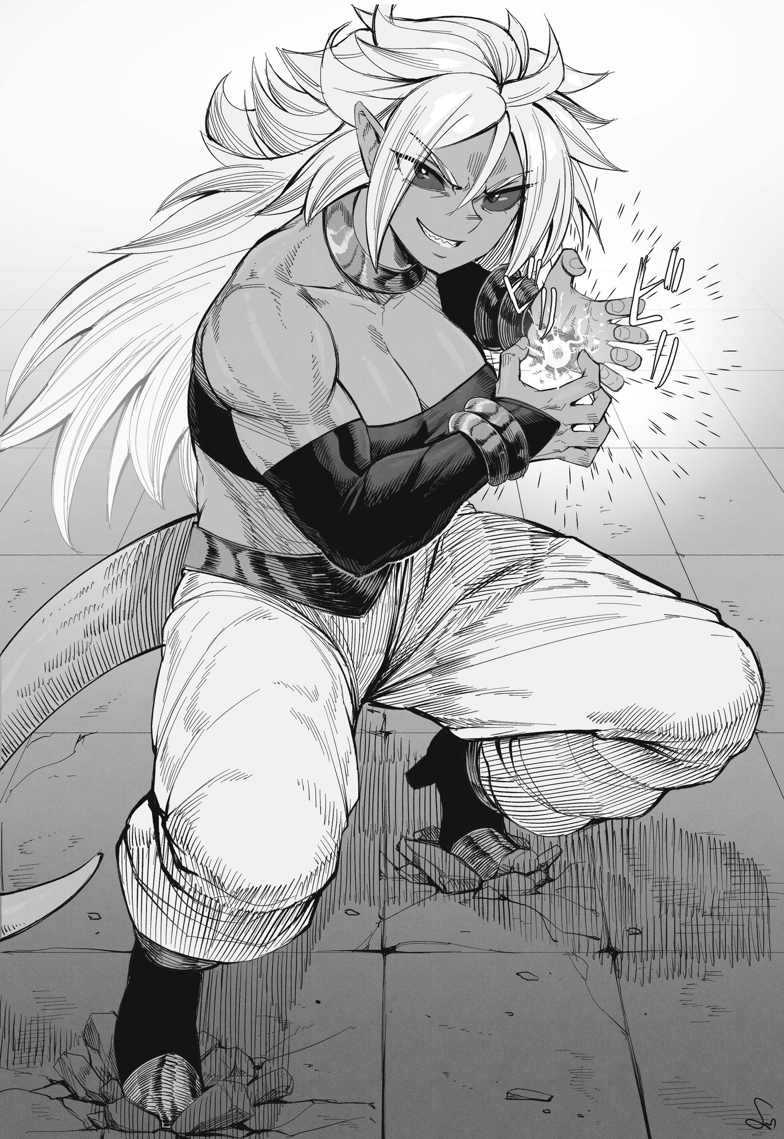 Android 21 attack插画图片壁纸