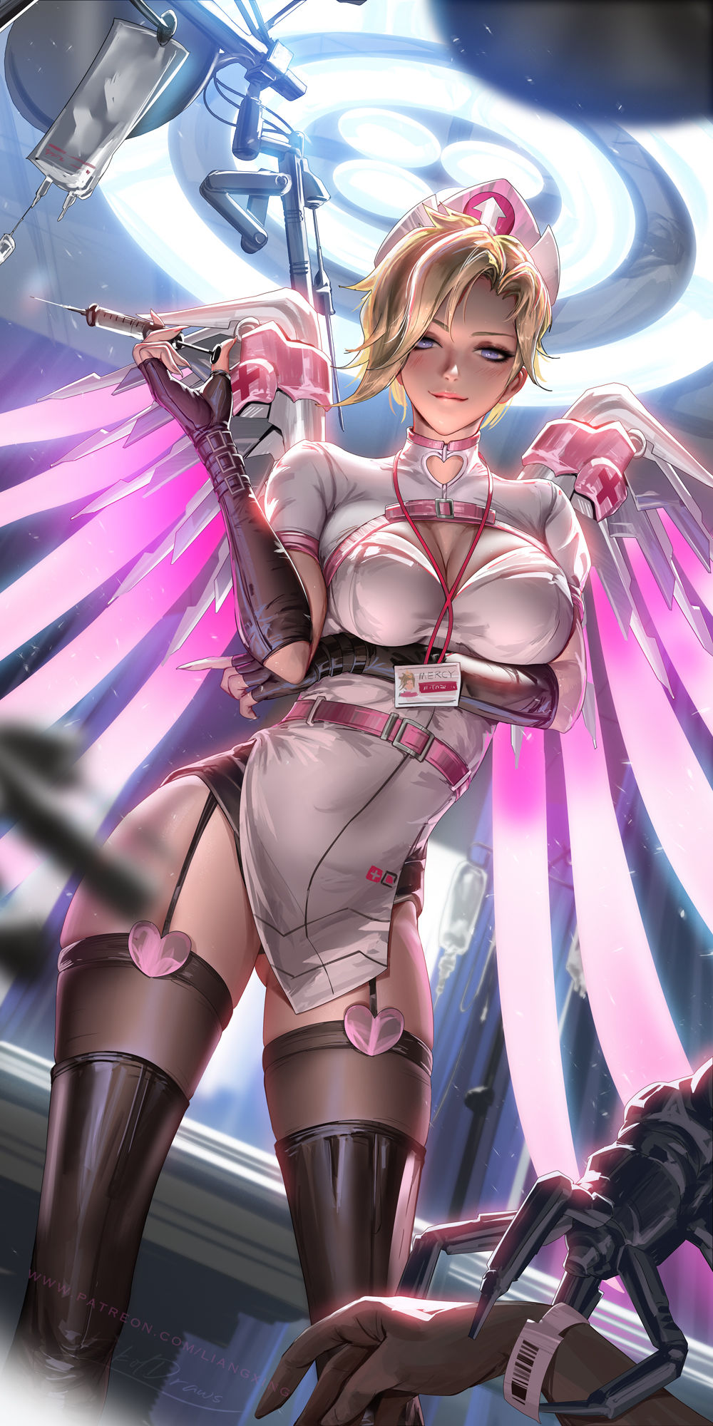 Nurse Mercy插画图片壁纸