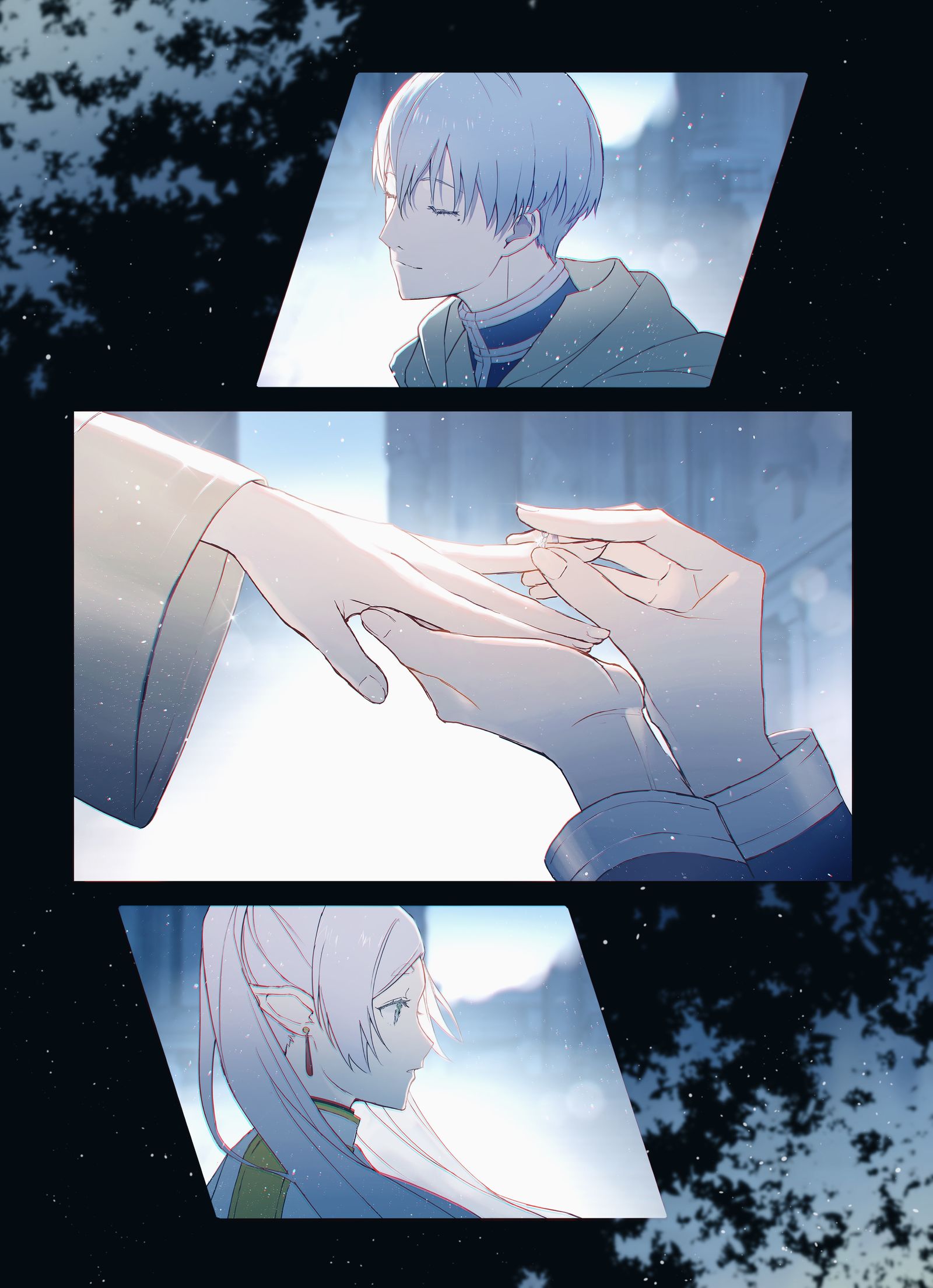 镜莲花的花语插画图片壁纸