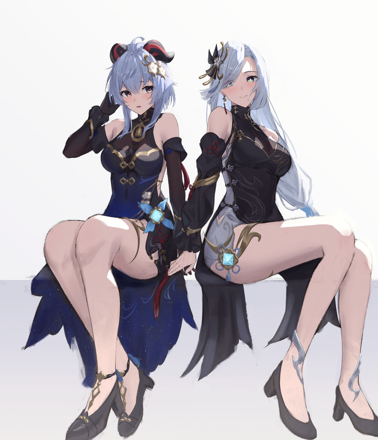 甘雨申鶴新衣装插画图片壁纸