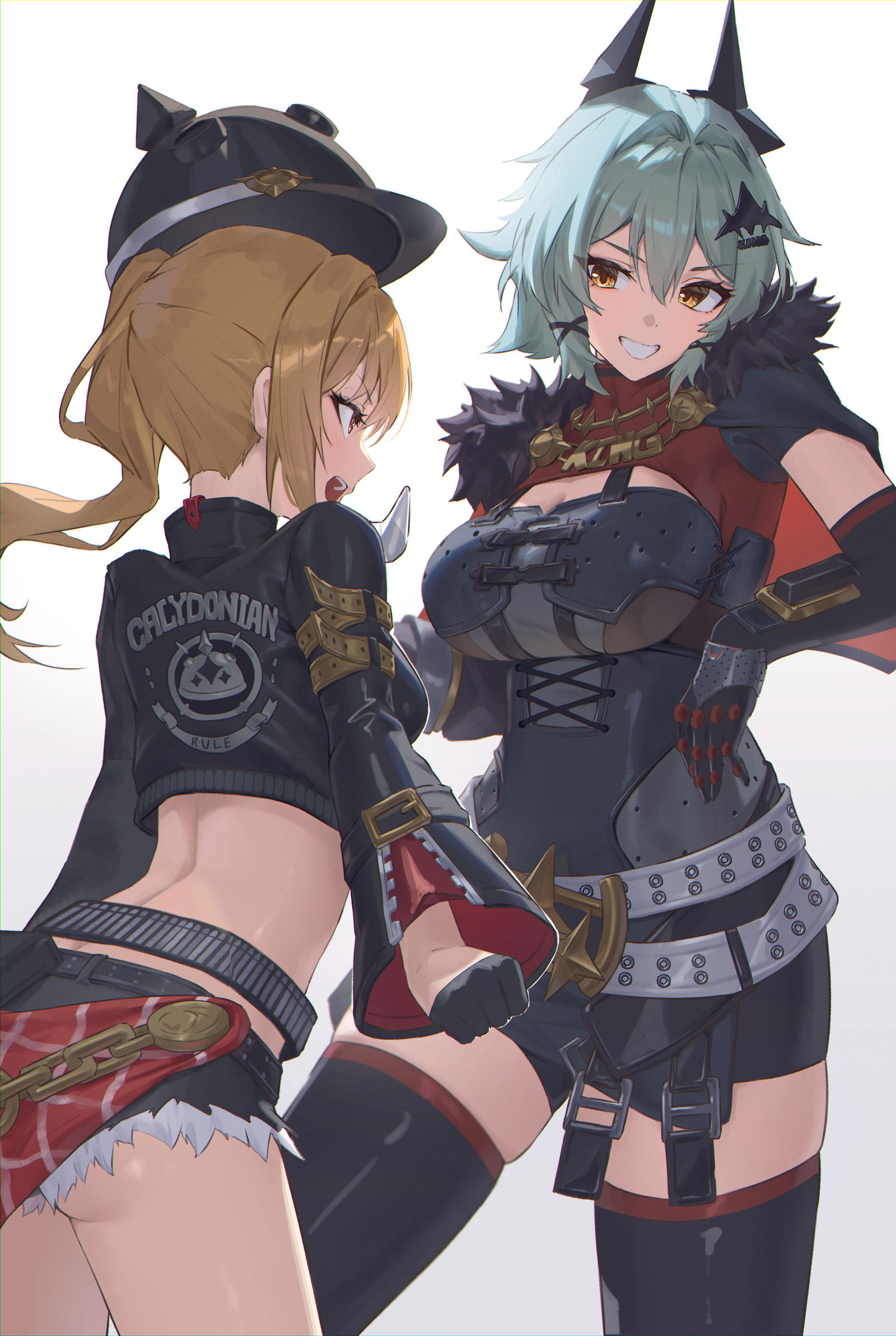 露西&凯撒插画图片壁纸