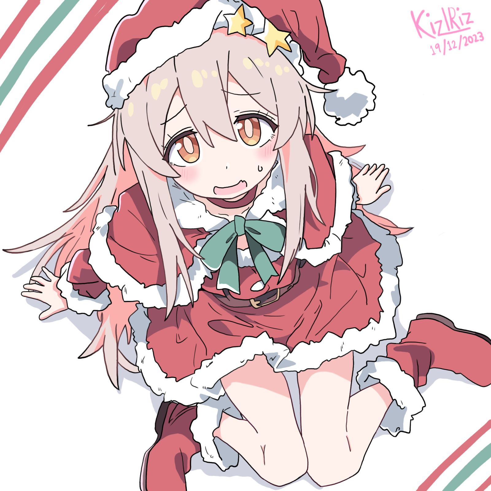 Mahiro in a Santa outfit ´ ▽ `插画图片壁纸
