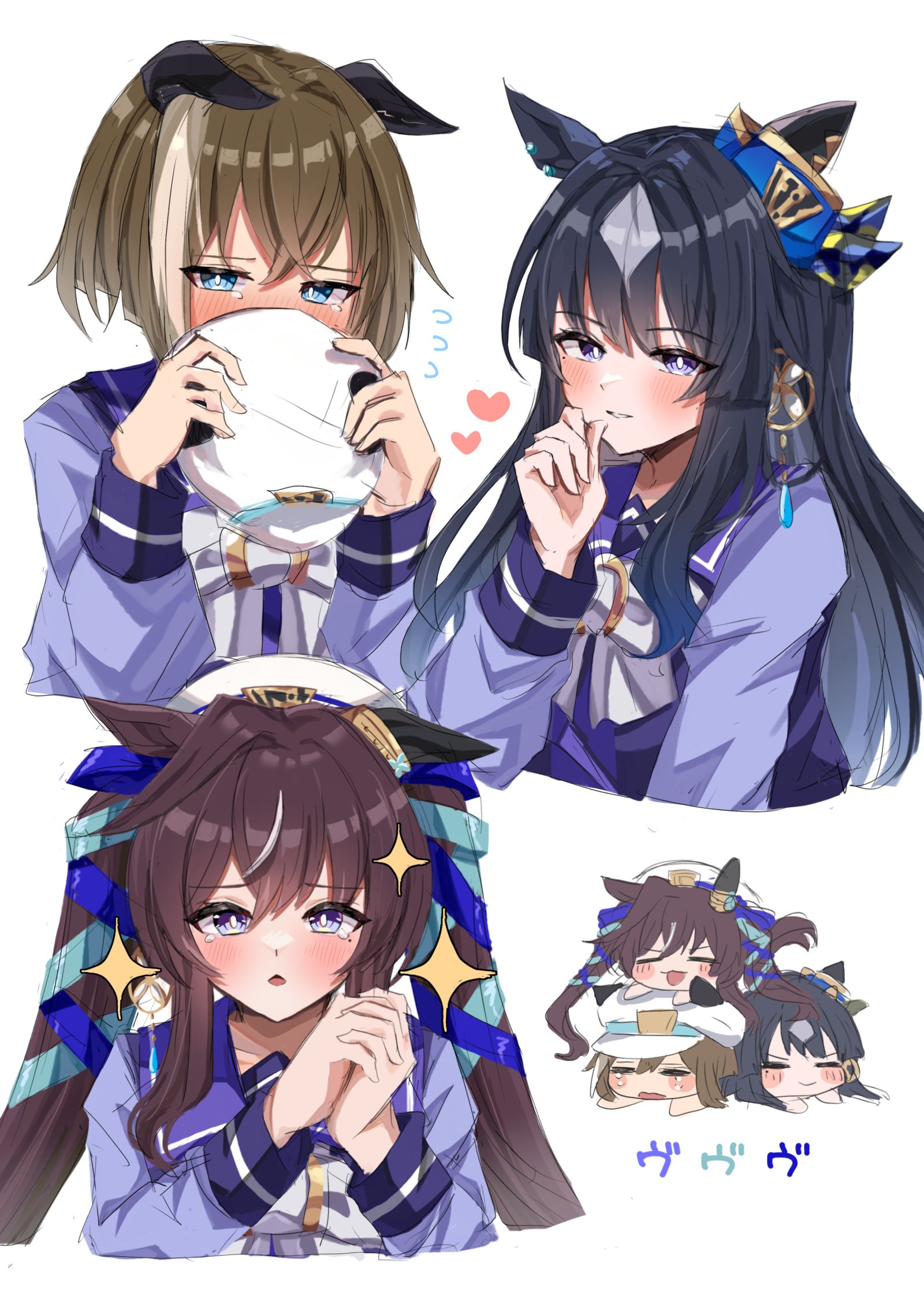 三姐妹！插画图片壁纸