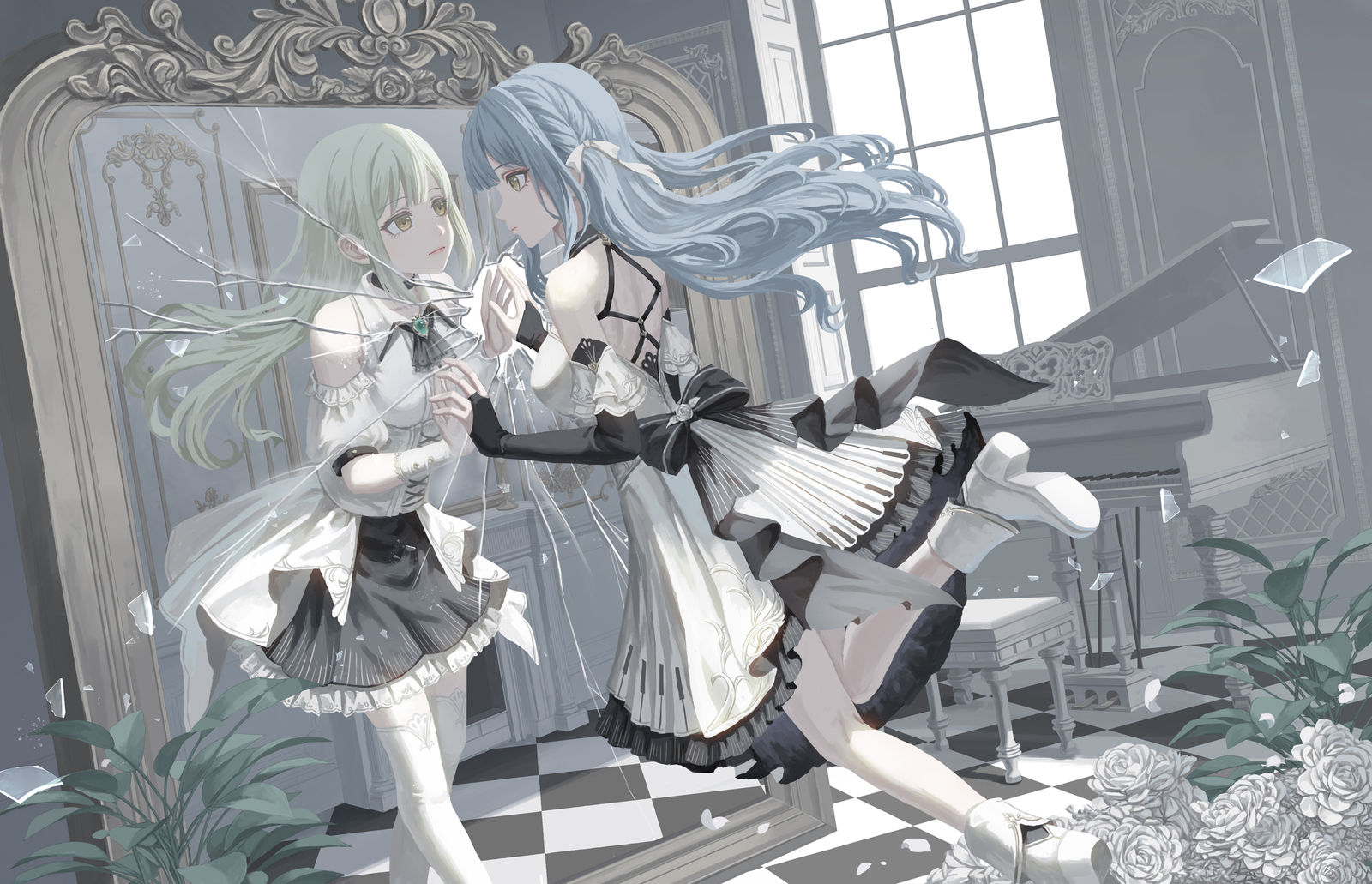 BanG_Dream 祥睦cp图插画图片壁纸