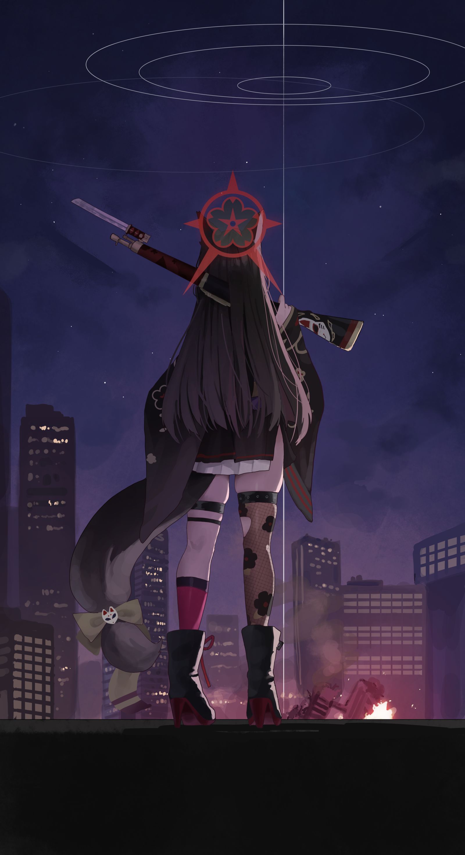 灾难之狐插画图片壁纸