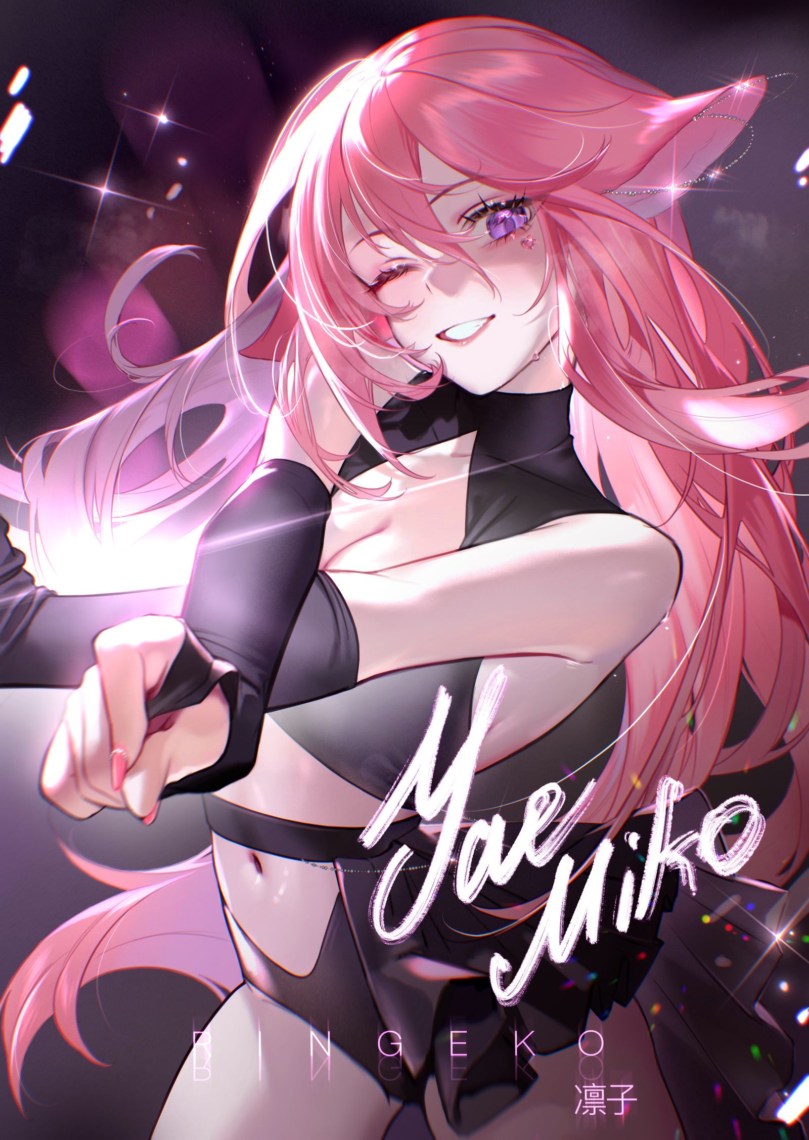 K-pop yae Miko插画图片壁纸