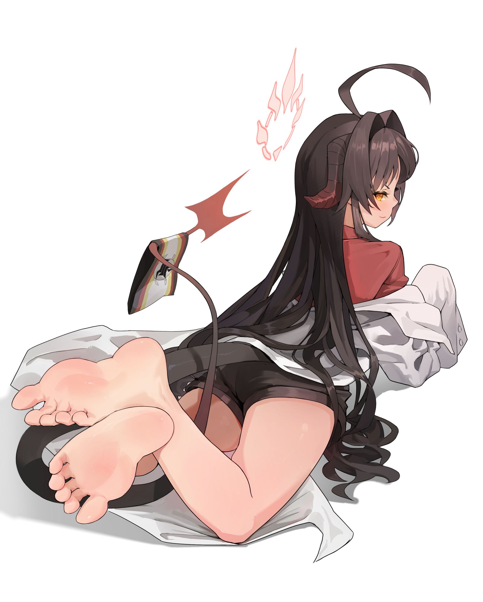 霞的玉足插画图片壁纸