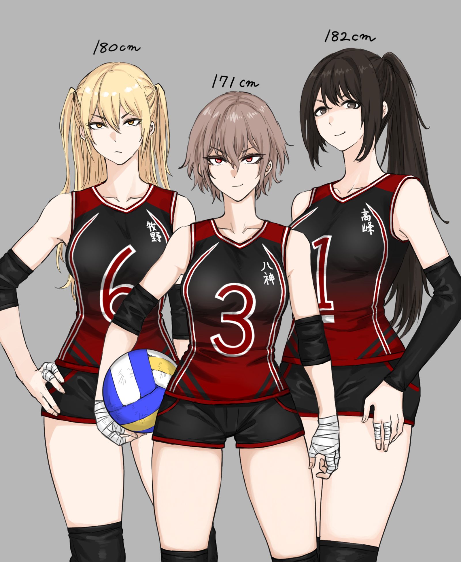 排球女敌角色插画图片壁纸