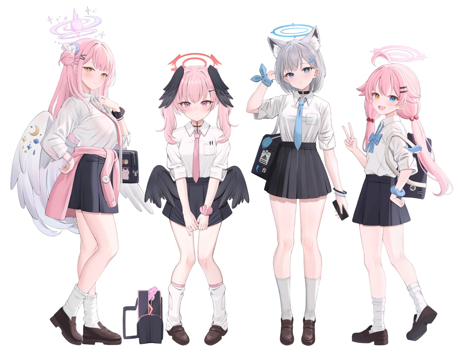辣妹系列总结插画图片壁纸