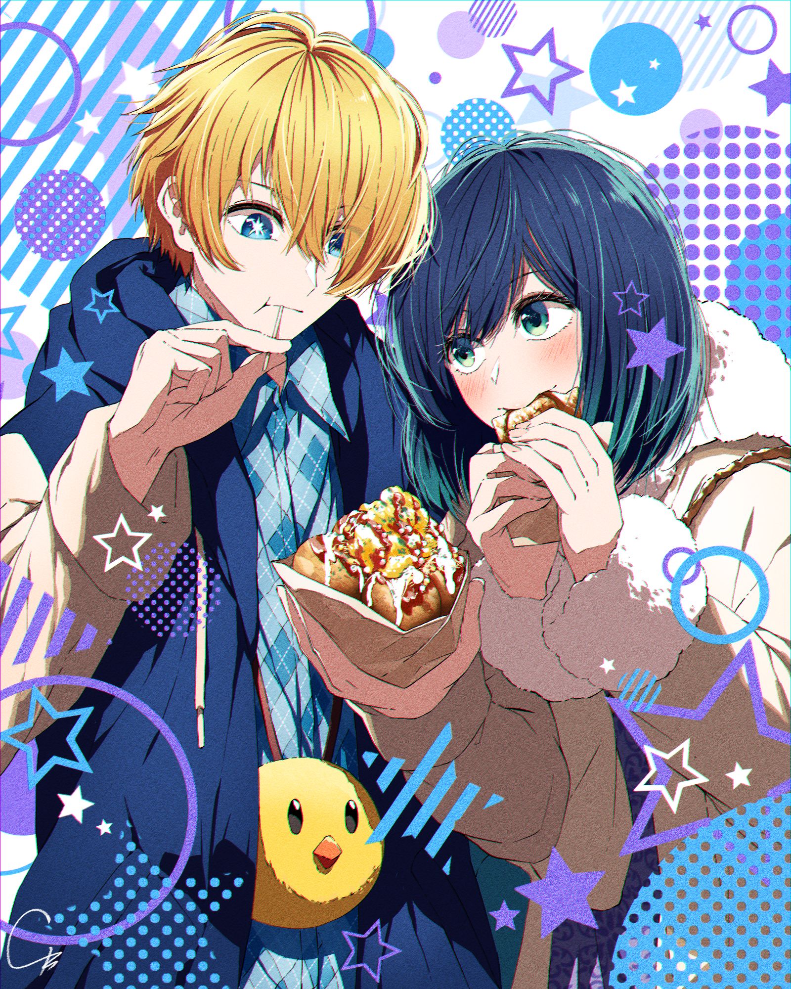 《银章鱼小丸子》插画图片壁纸