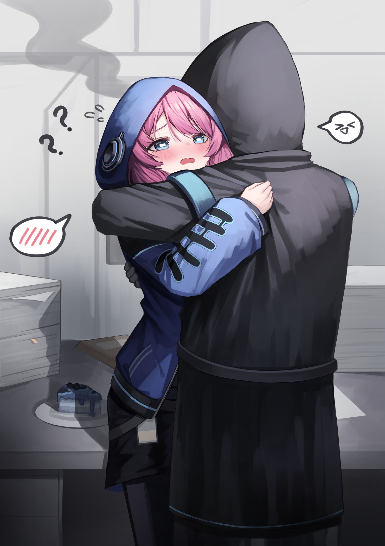 Hugging Blue Poison插画图片壁纸