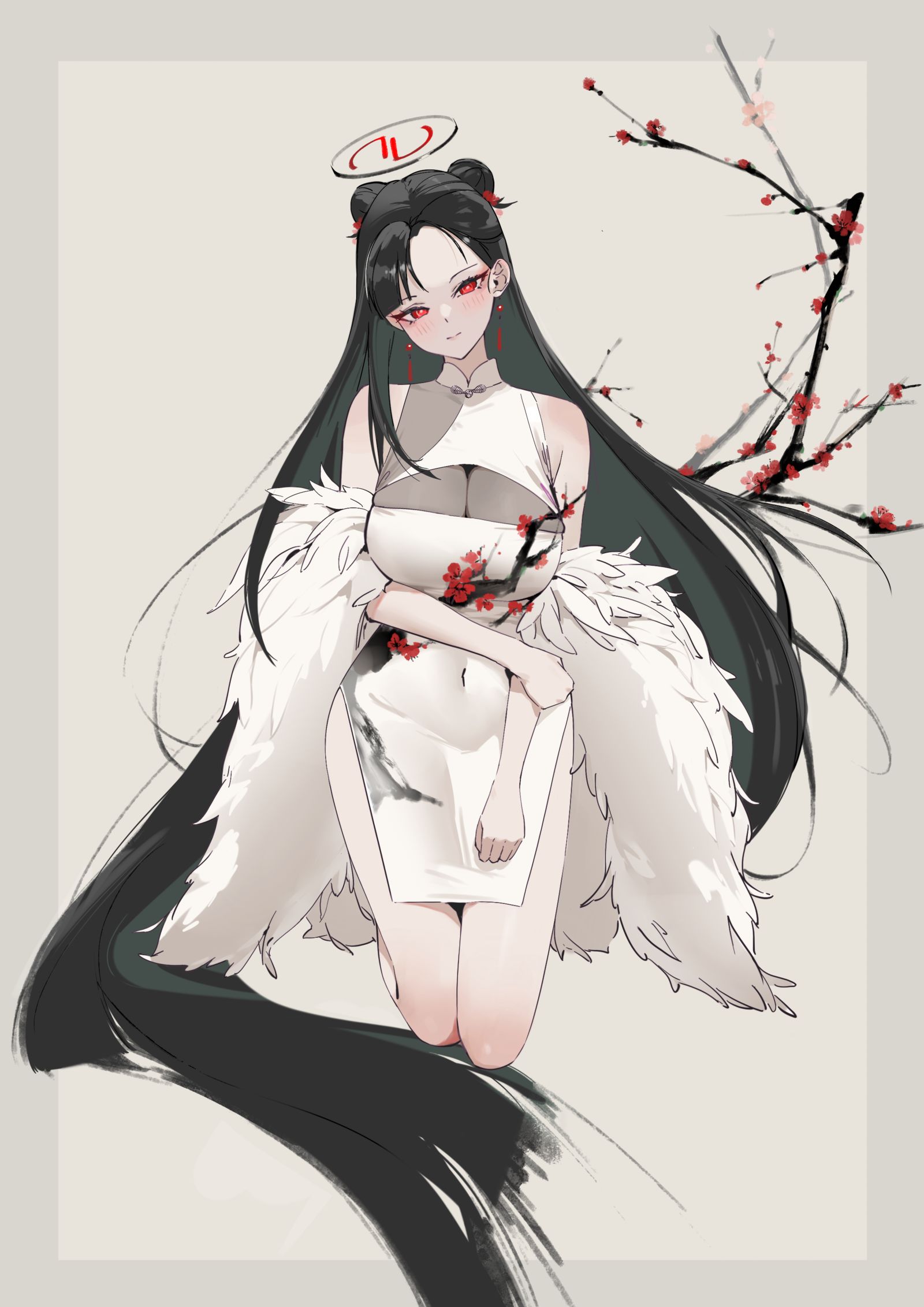 新年快乐-新年贺卡旗袍