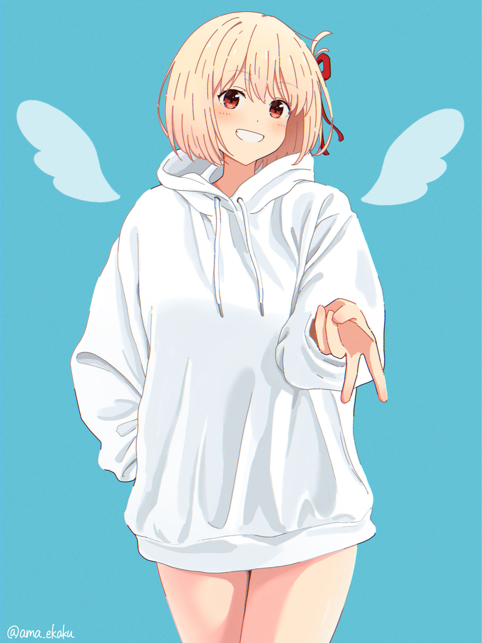辣妹天使插画图片壁纸