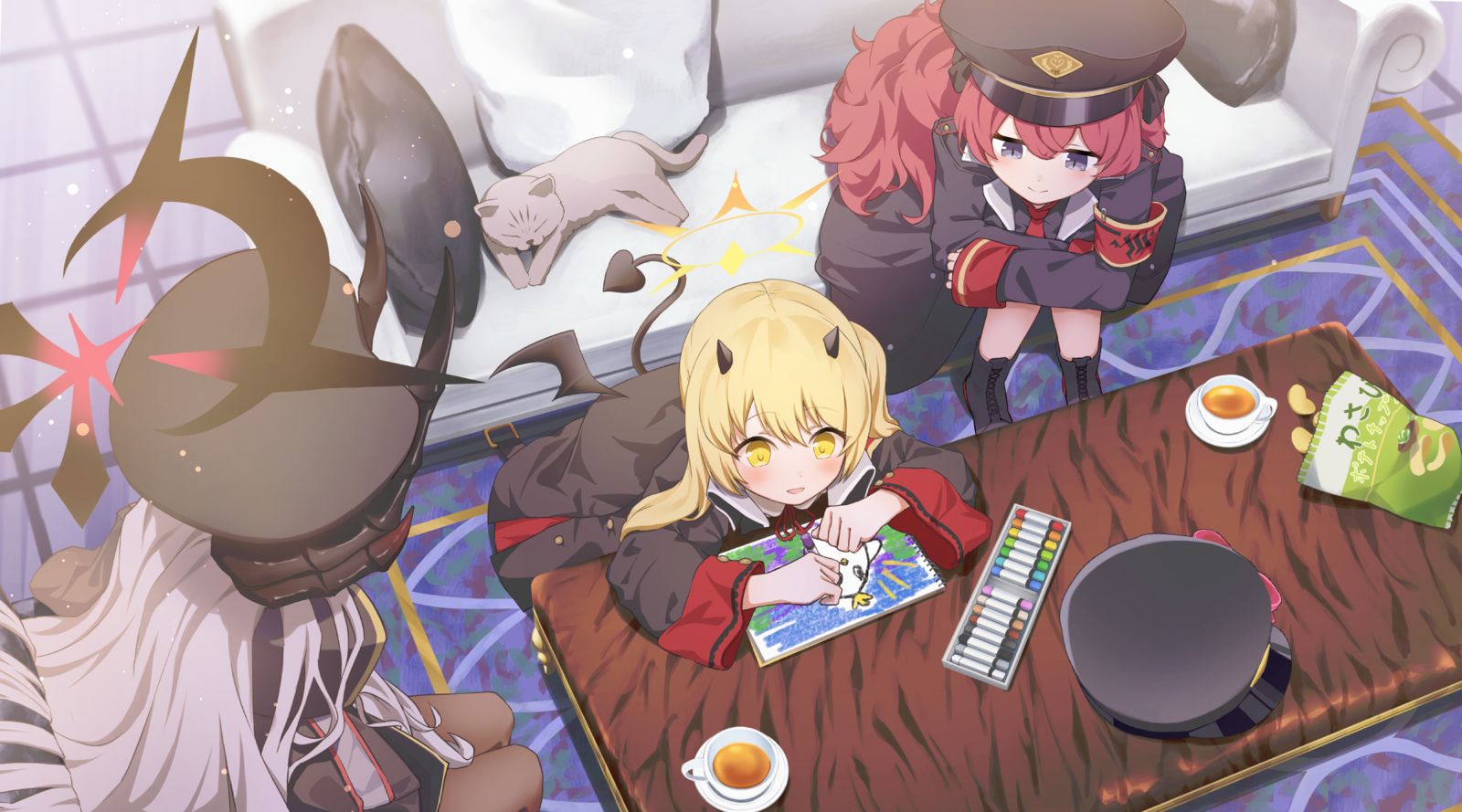 守护伊布基绘画的会插画图片壁纸
