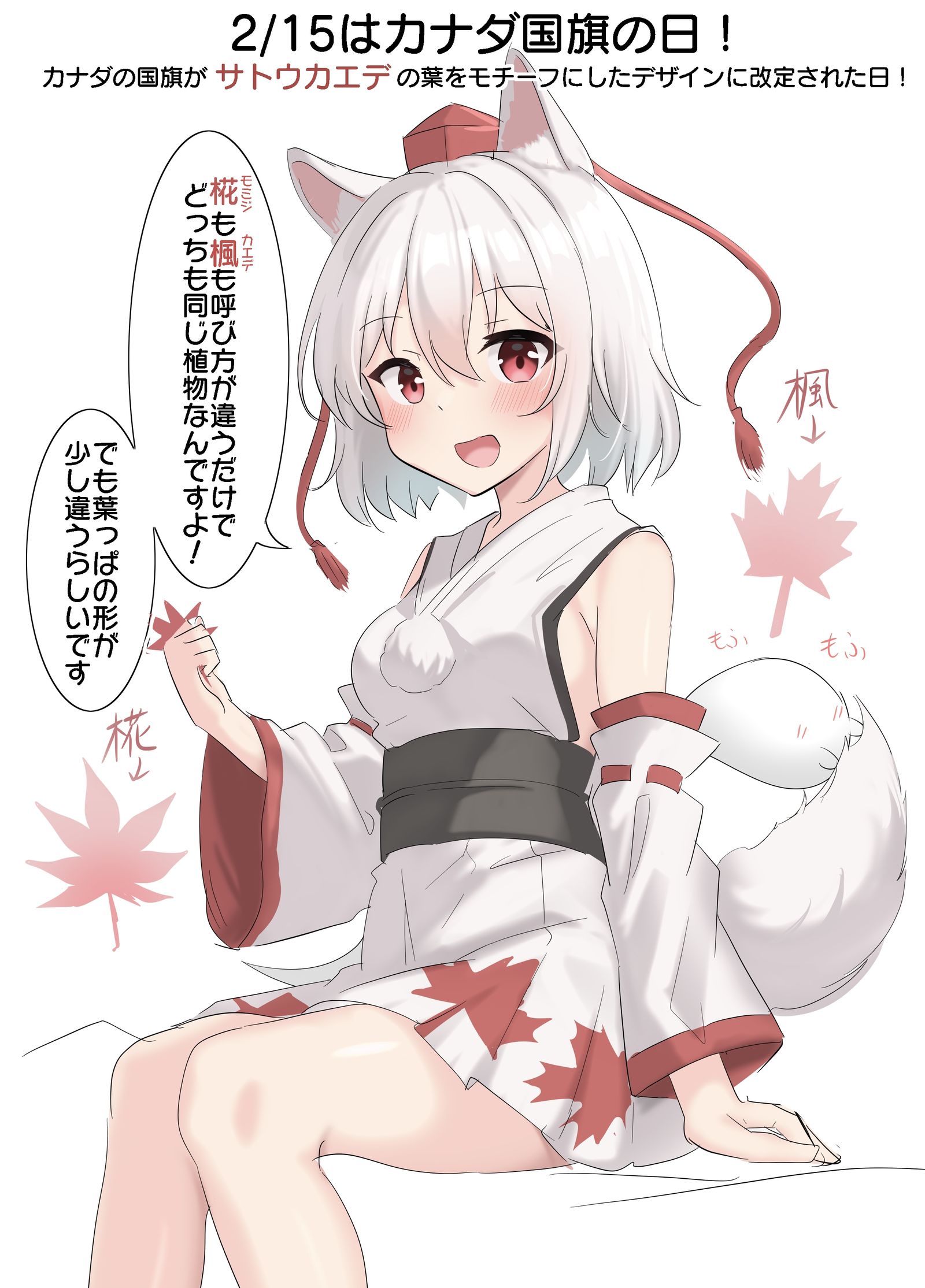 2/15是加拿大国旗日！插画图片壁纸