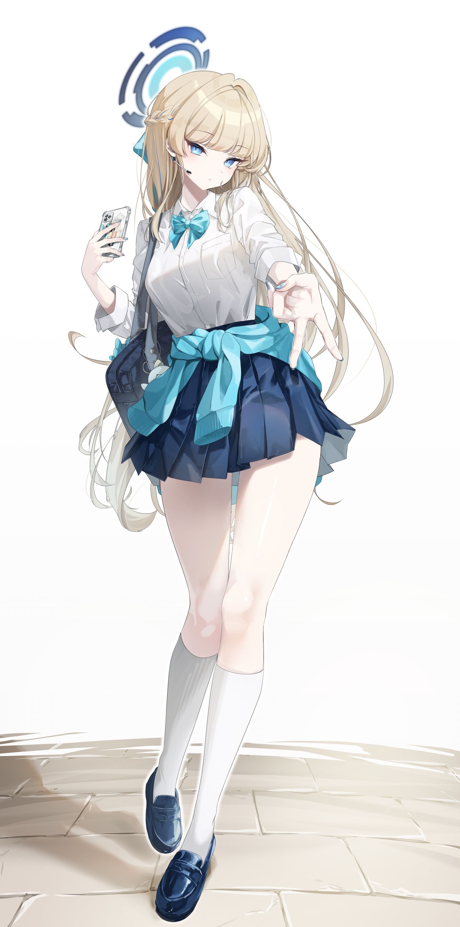 制服朱鹮插画图片壁纸