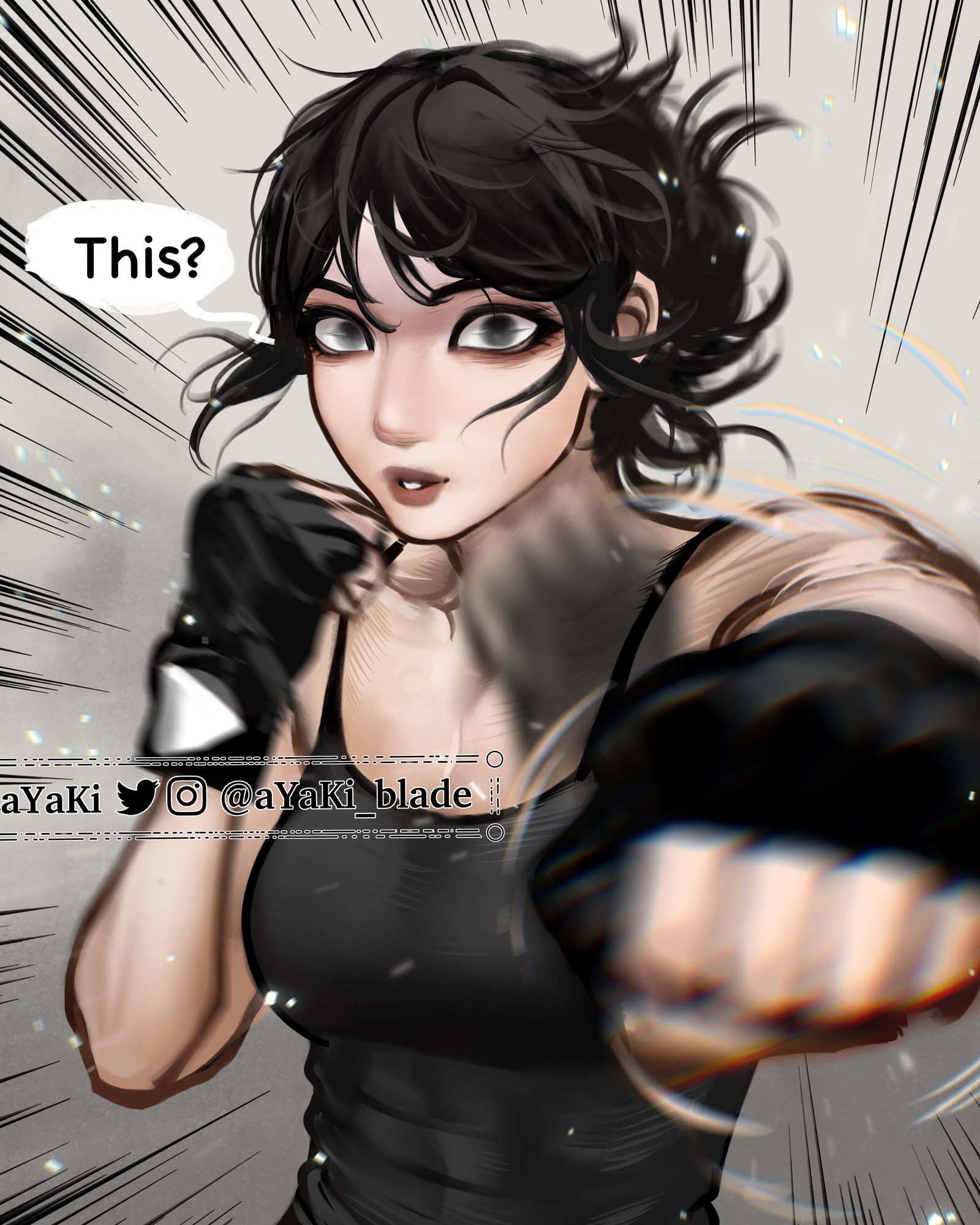 可爱的孩子打拳击的话插画图片壁纸