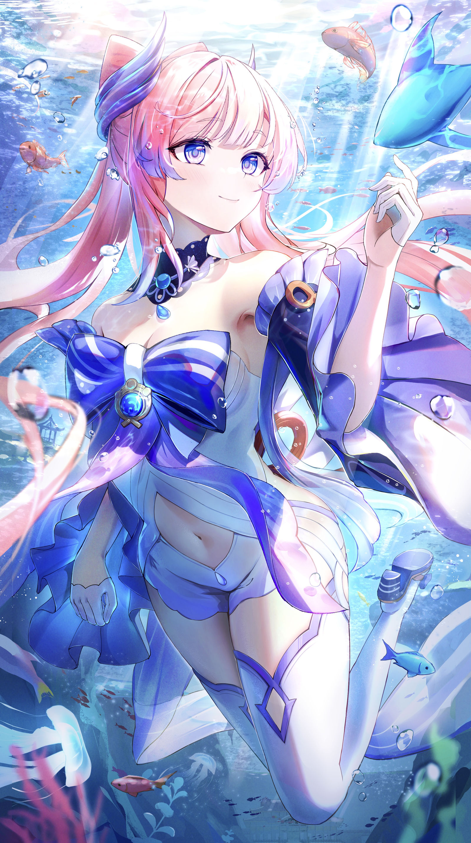 時々遊泳-海中青