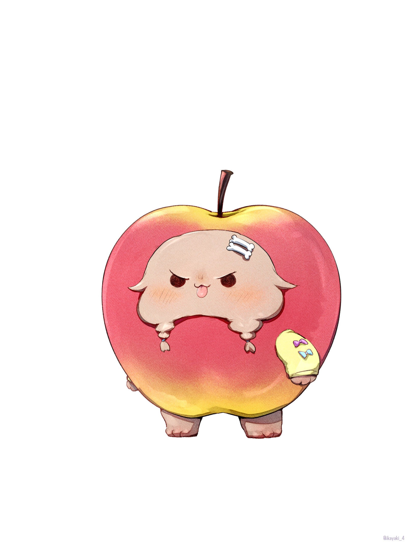 苹果毛球插画图片壁纸