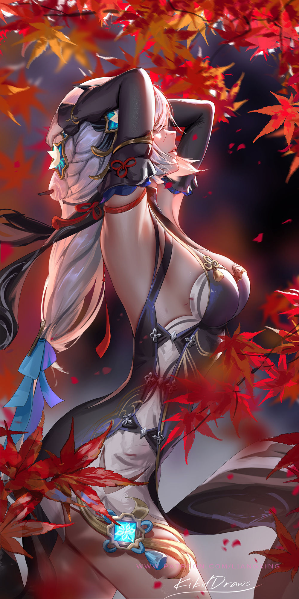 Shenhe插画图片壁纸