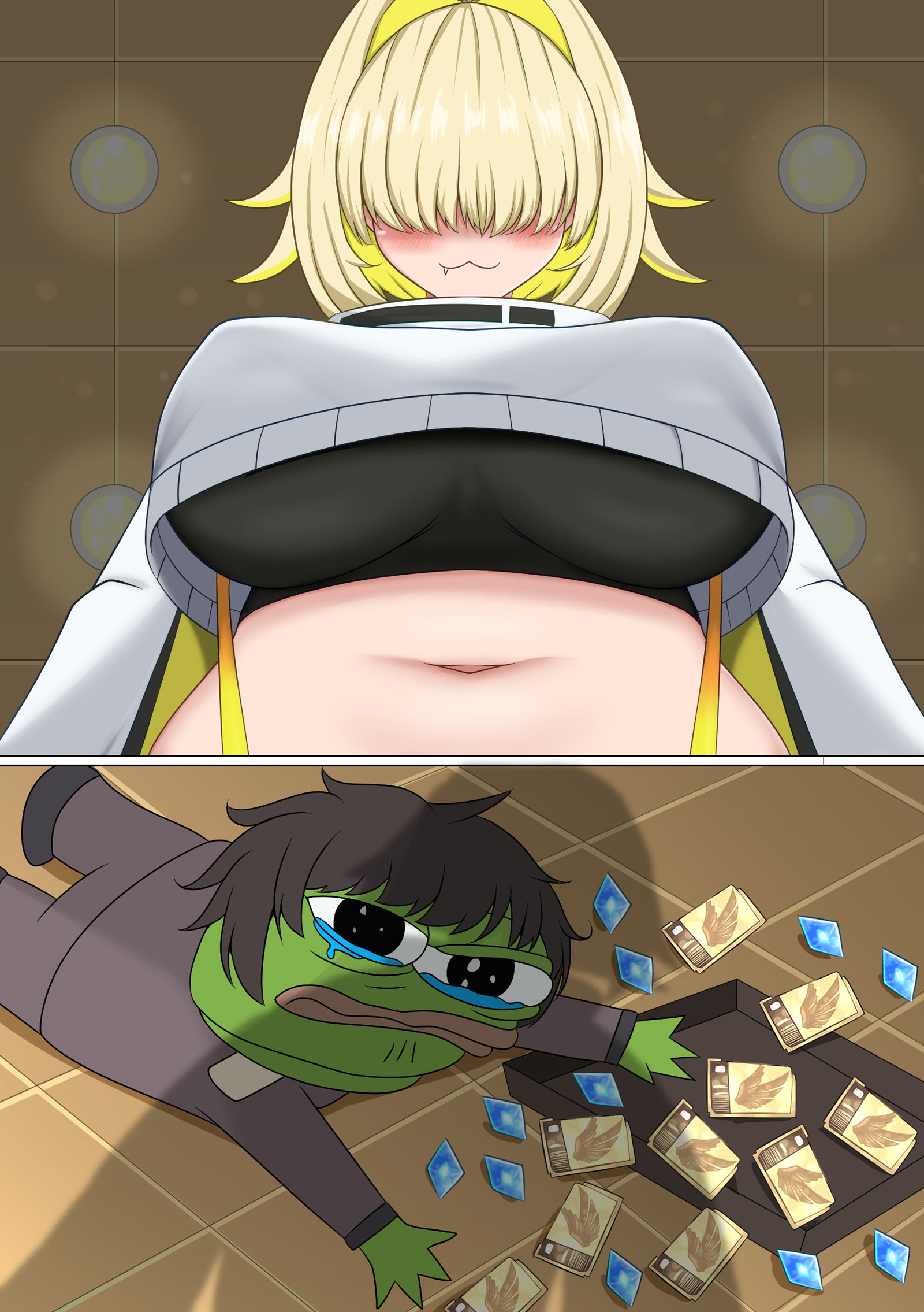 My gem is gone-下乳お腹